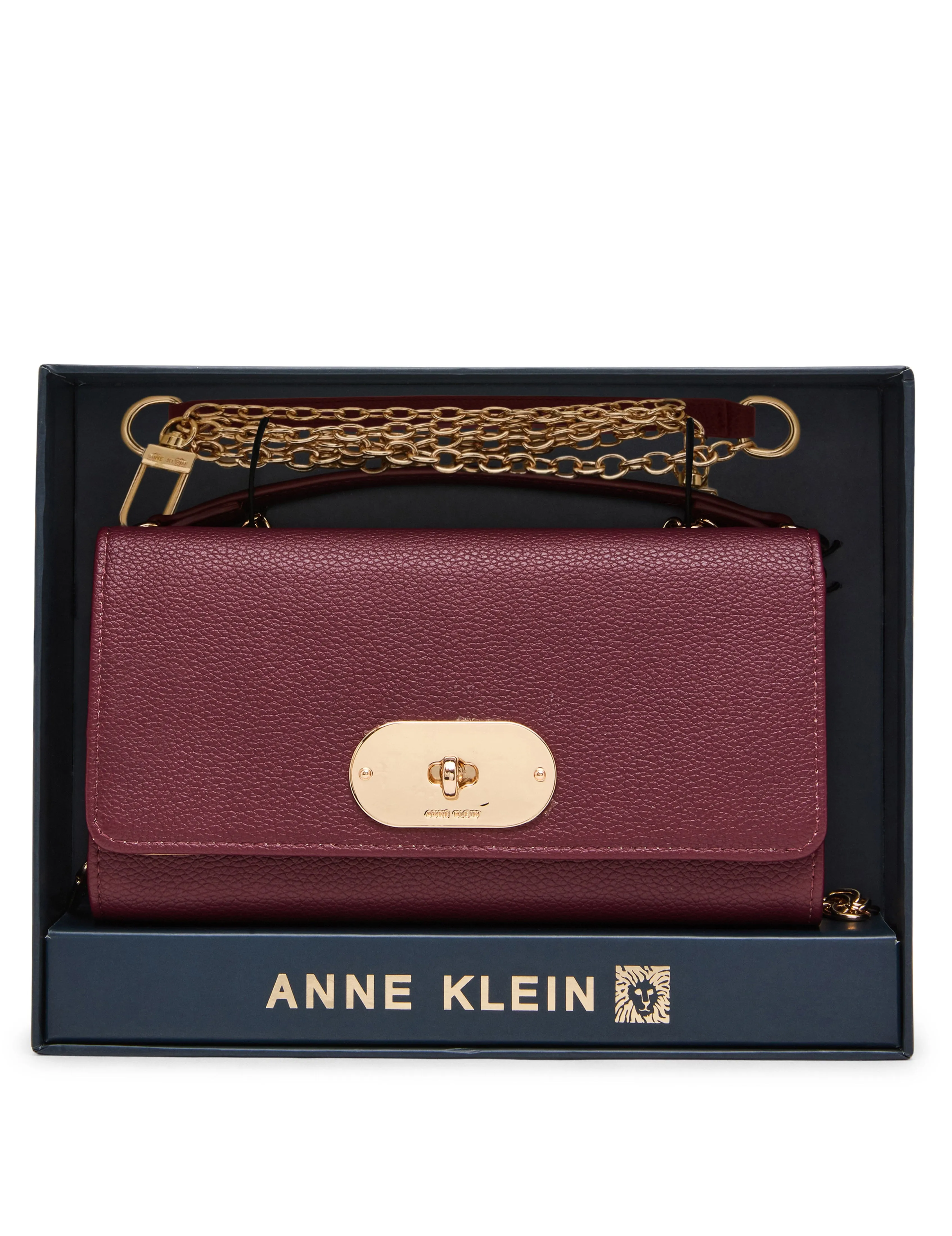 Oval Turnlock Boxed Wallet on Chain sold by Anne Klein product image thumbnail 2