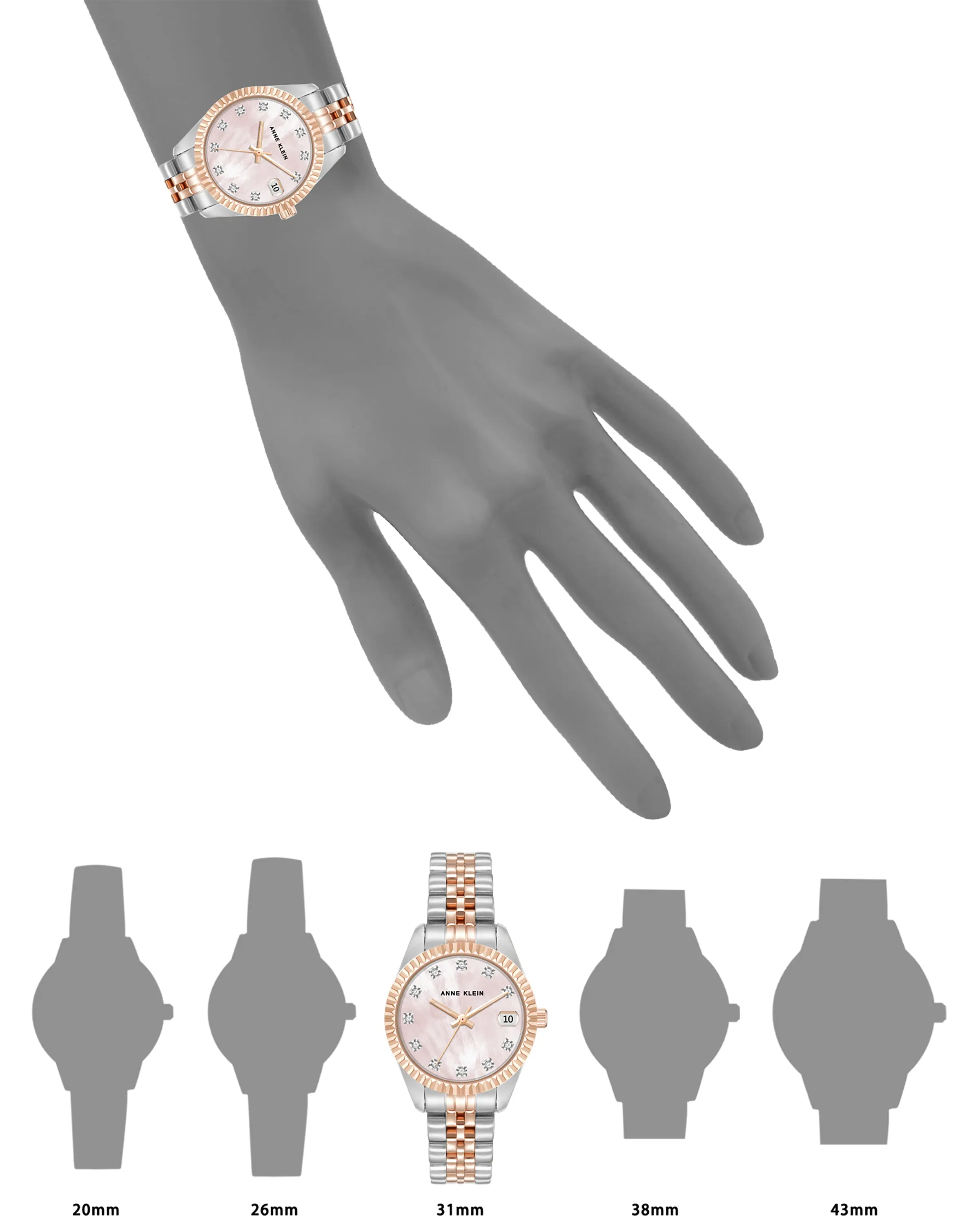 Crystal Accented Bracelet Watch sold by Anne Klein product image thumbnail 4