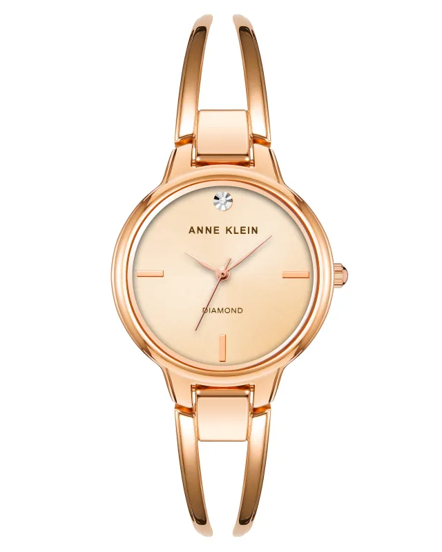 Round Bangle Bracelet Watch made by Anne Klein