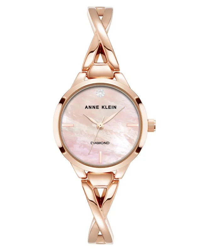 Diamond Dial Twist Watch made by Anne Klein
