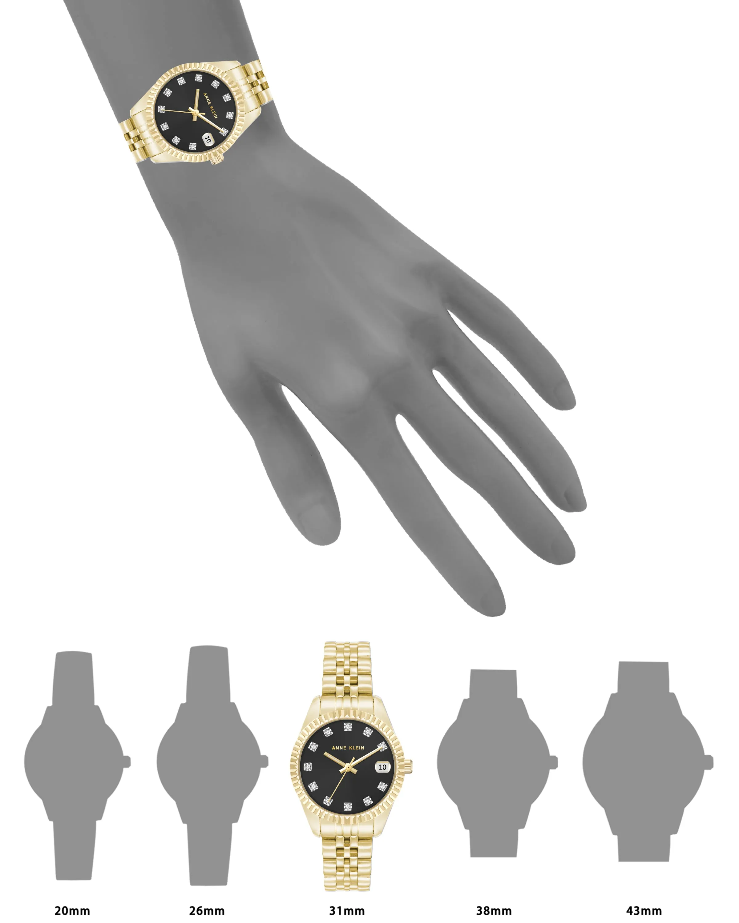 Crystal Accented Bracelet Watch sold by Anne Klein product image thumbnail 4
