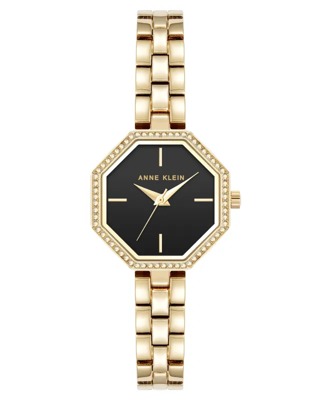Crystal Accented Octagonal Bracelet Watch made by Anne Klein