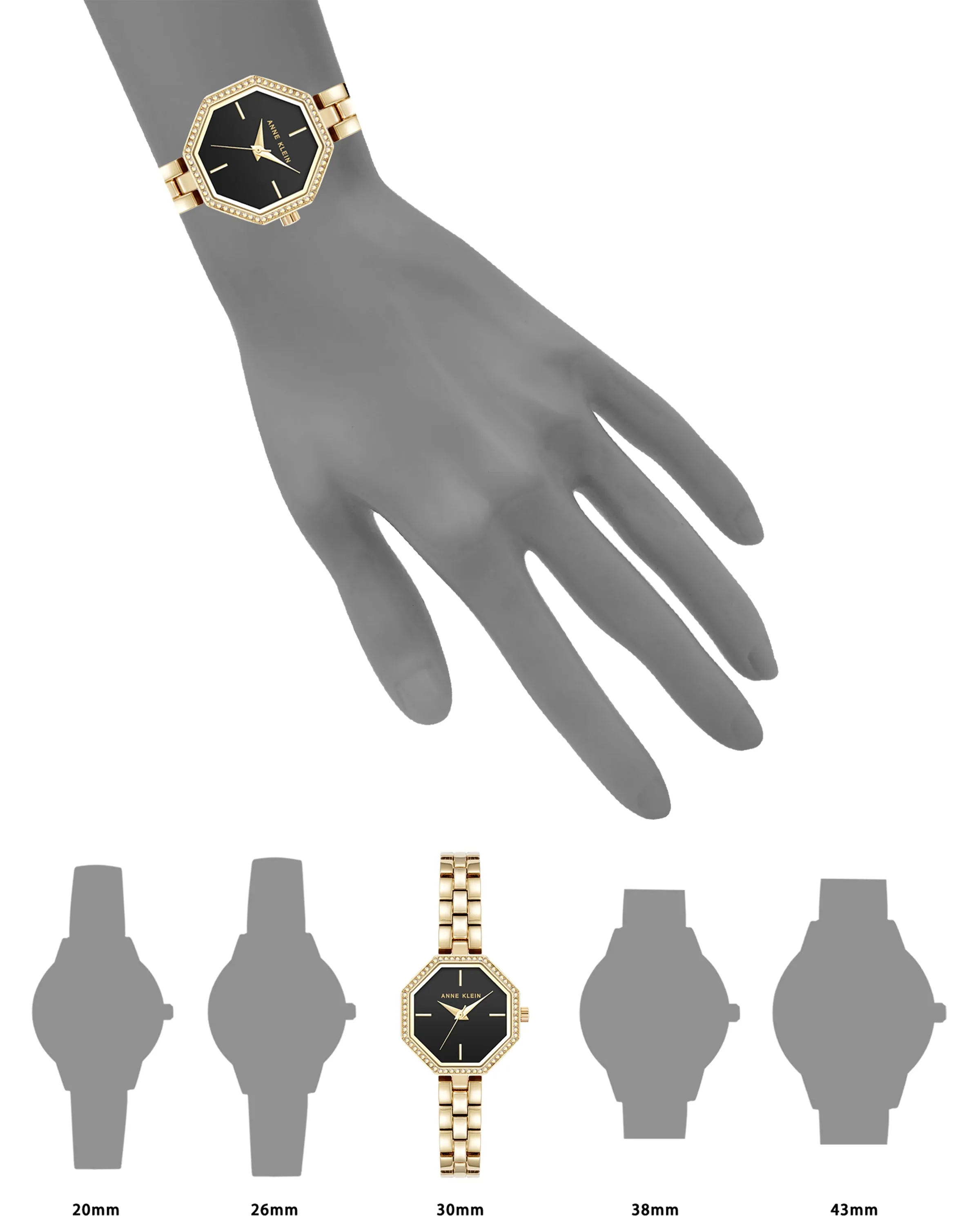 Crystal Accented Octagonal Bracelet Watch sold by Anne Klein product image thumbnail 4