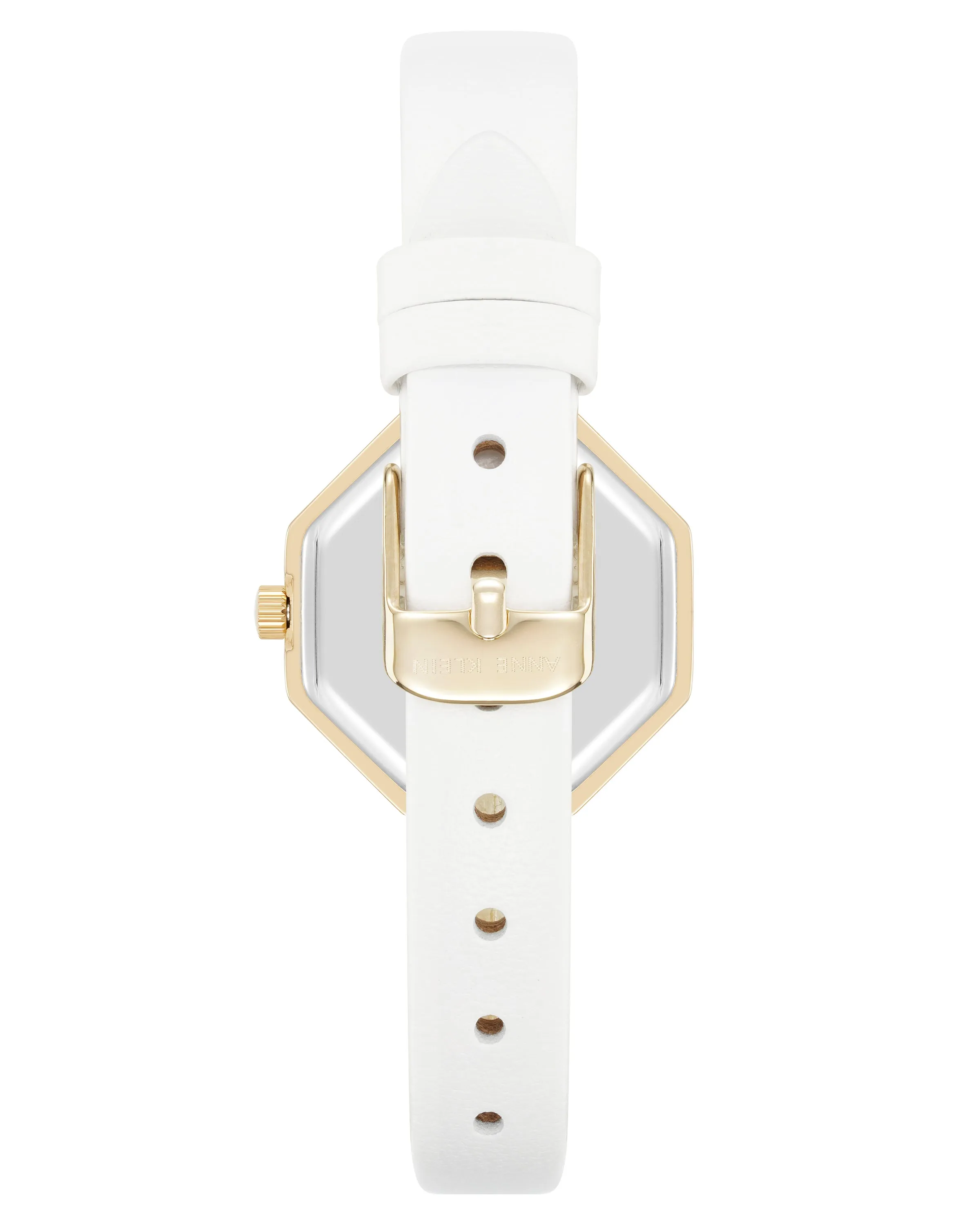 Crystal Accented Octagonal Leather Strap Watch sold by Anne Klein product image thumbnail 2