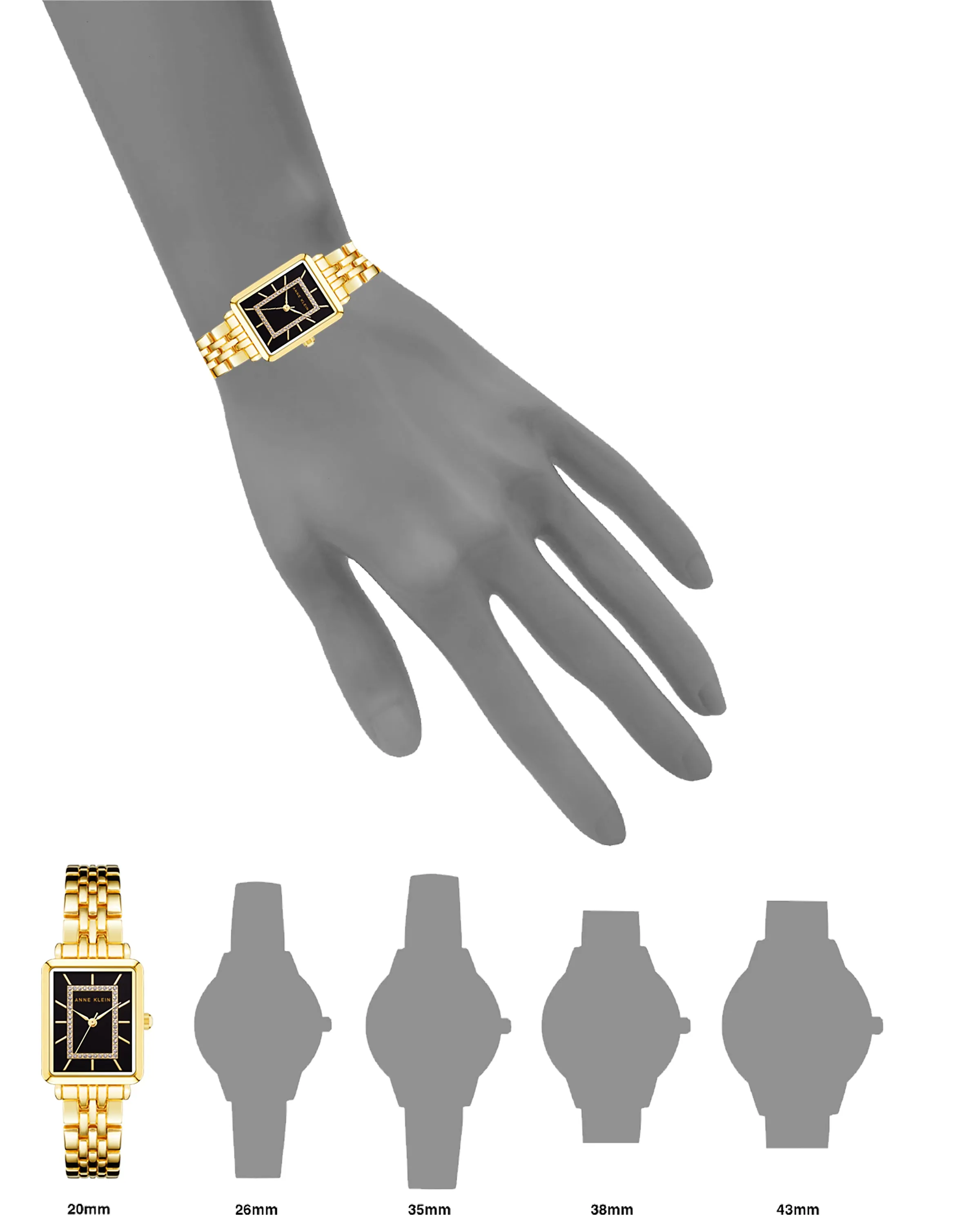 Classic Rectangular Bracelet Watch sold by Anne Klein product image thumbnail 4