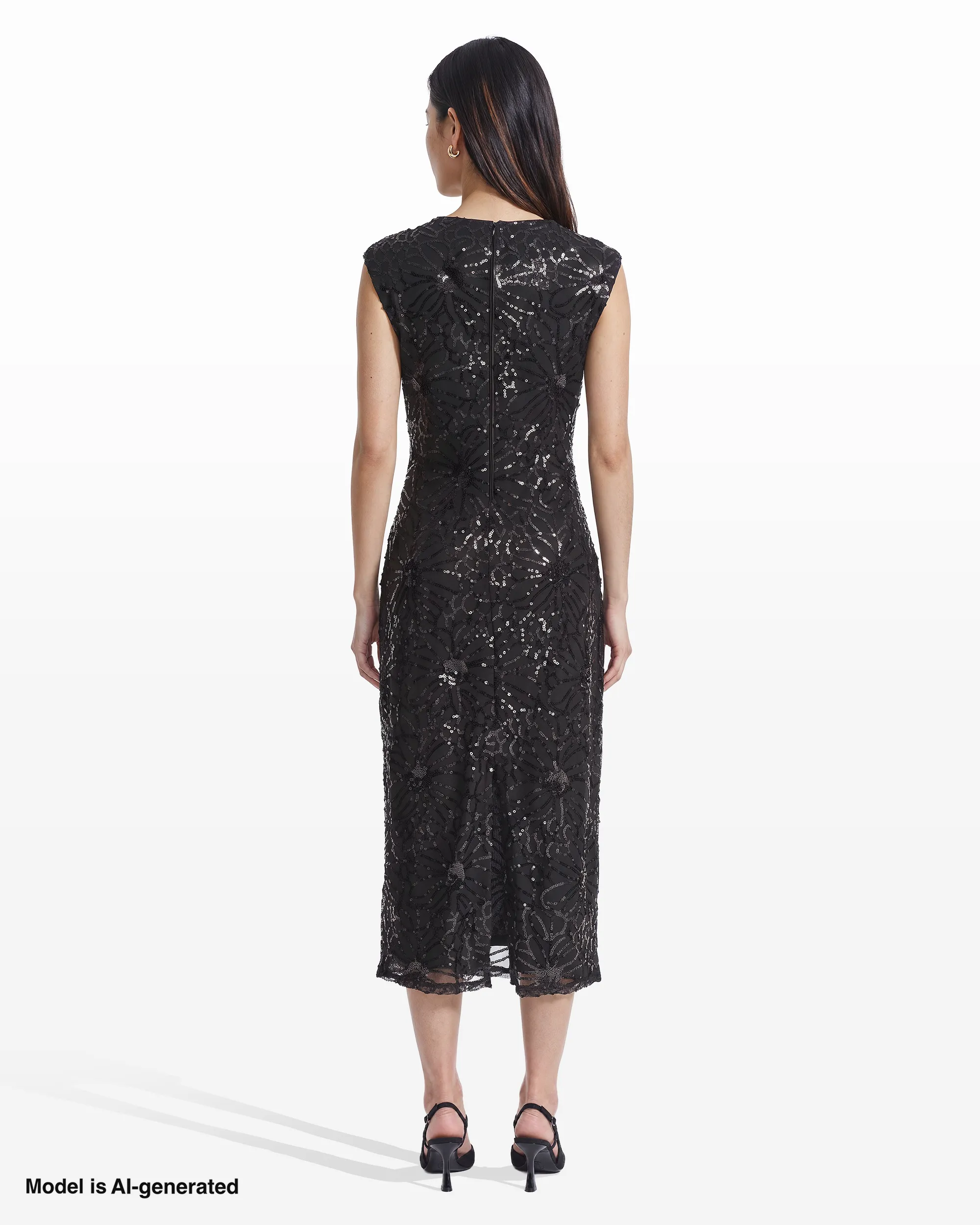 Sleeveless Draped Midi Dress sold by Anne Klein product image thumbnail 2