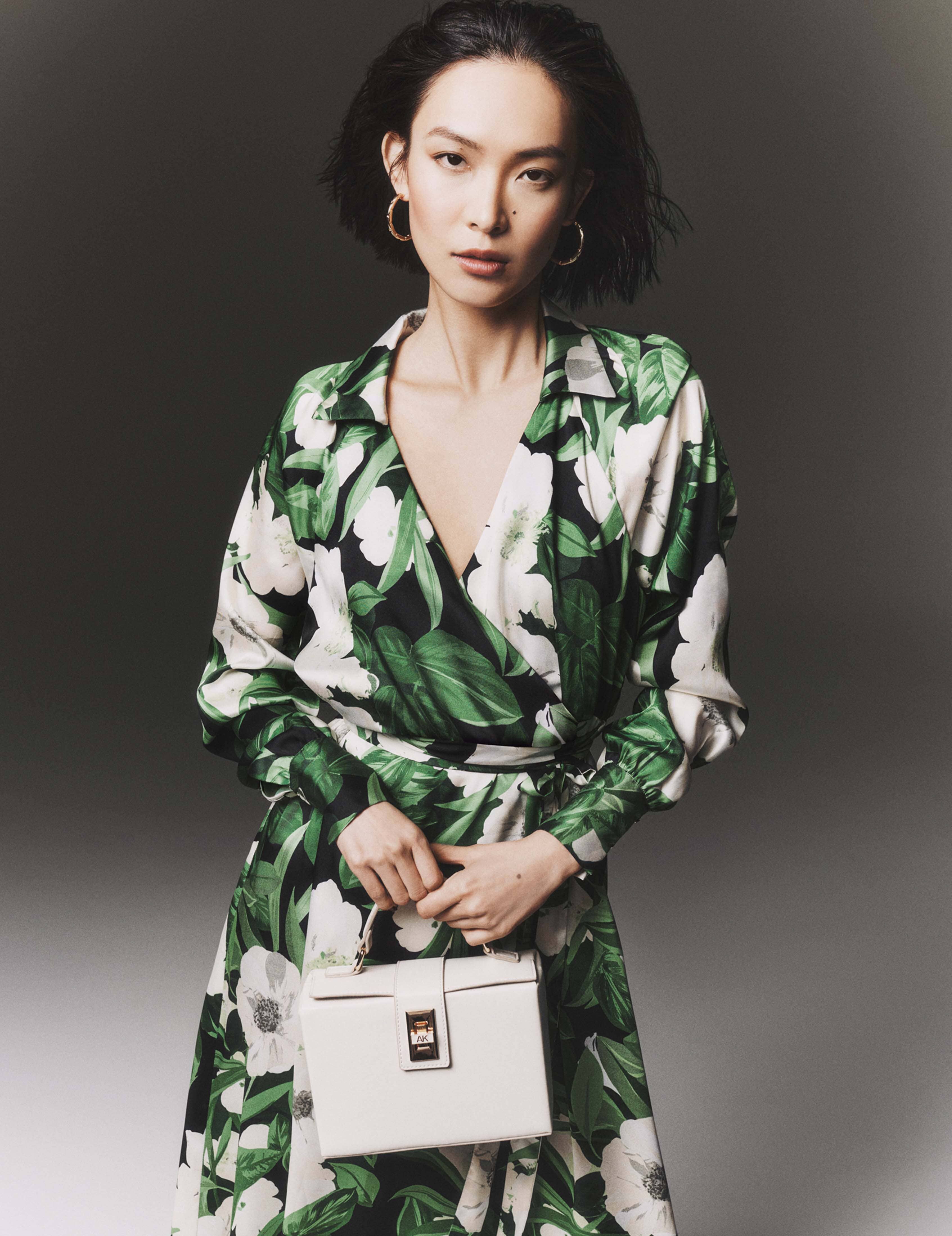 Convertible Box Bag With AK Enamel Turn Lock sold by Anne Klein