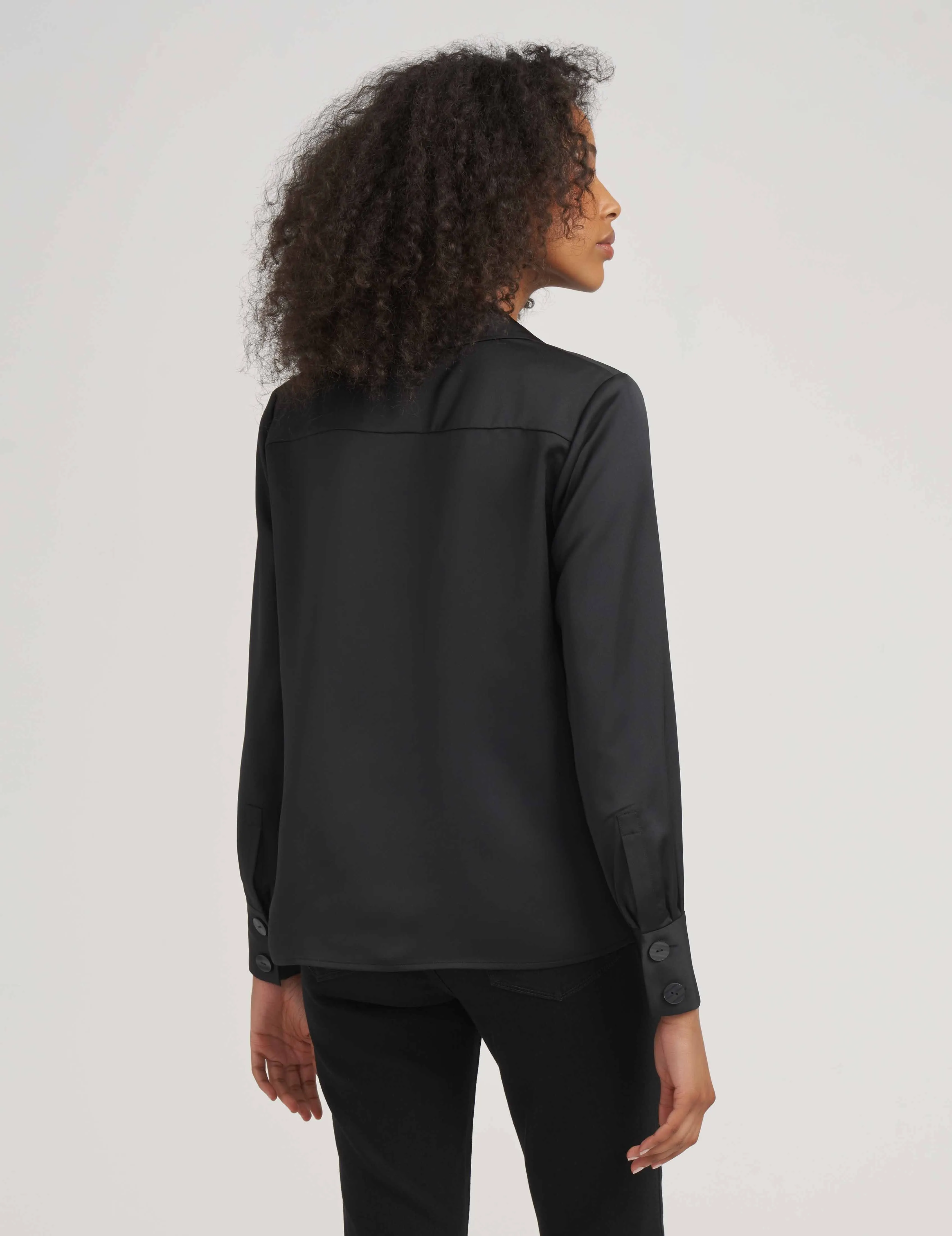 Two Button Notch Collar Oversized Blouse- Sale sold by Anne Klein product image thumbnail 3