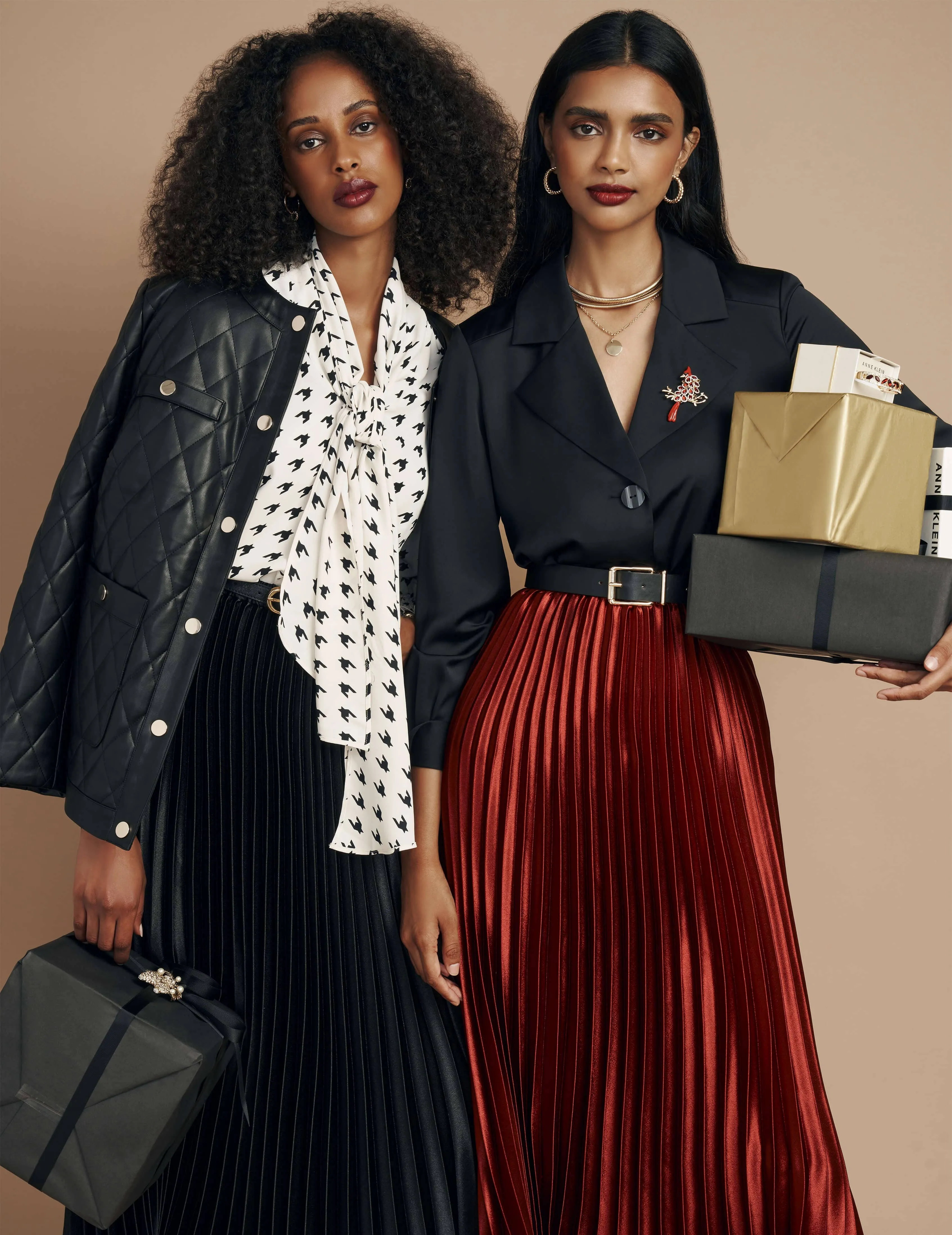 Two Button Notch Collar Oversized Blouse- Sale sold by Anne Klein