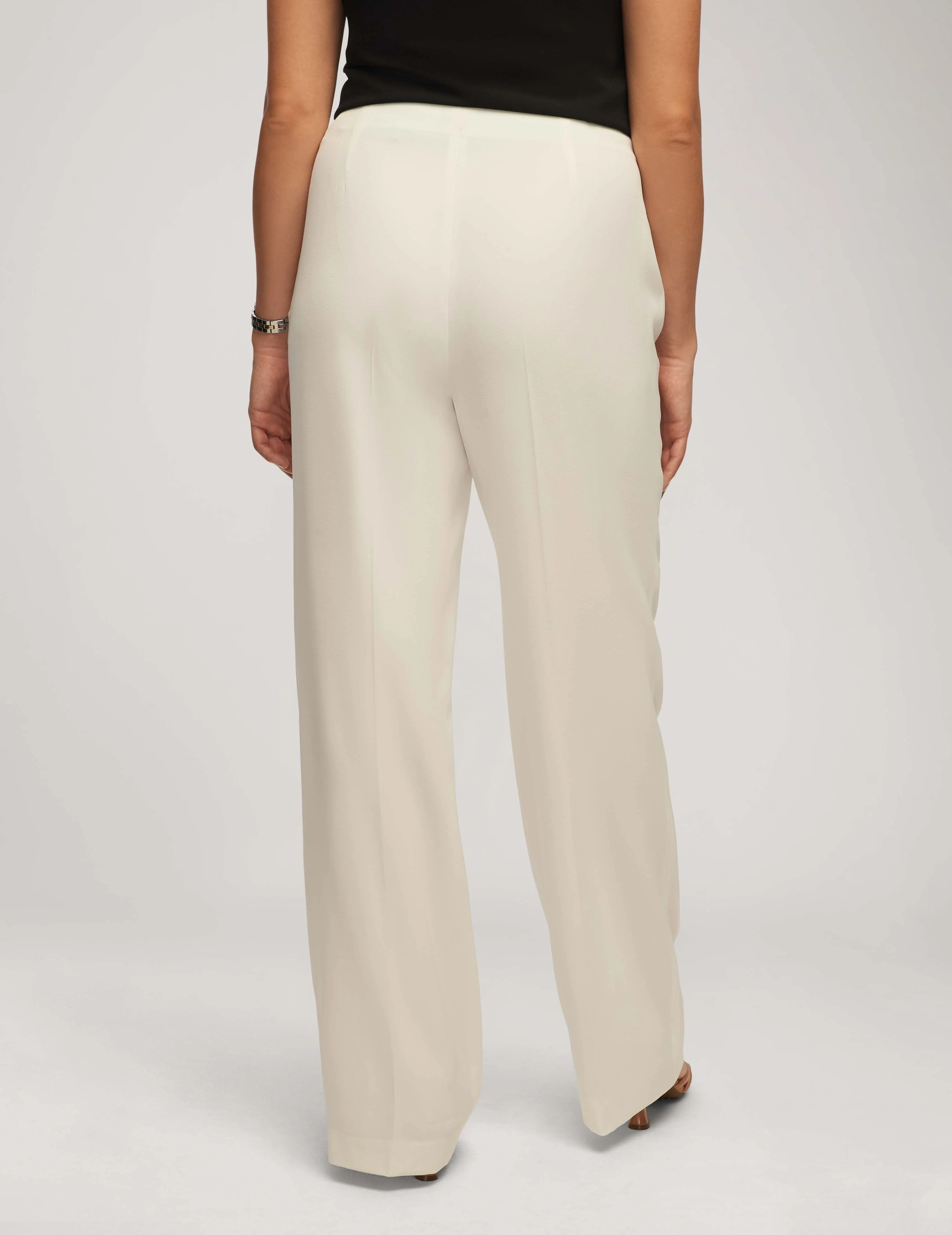 Crepe High Rise Pant With Pleat Wide Leg- Sale sold by Anne Klein product image thumbnail 3