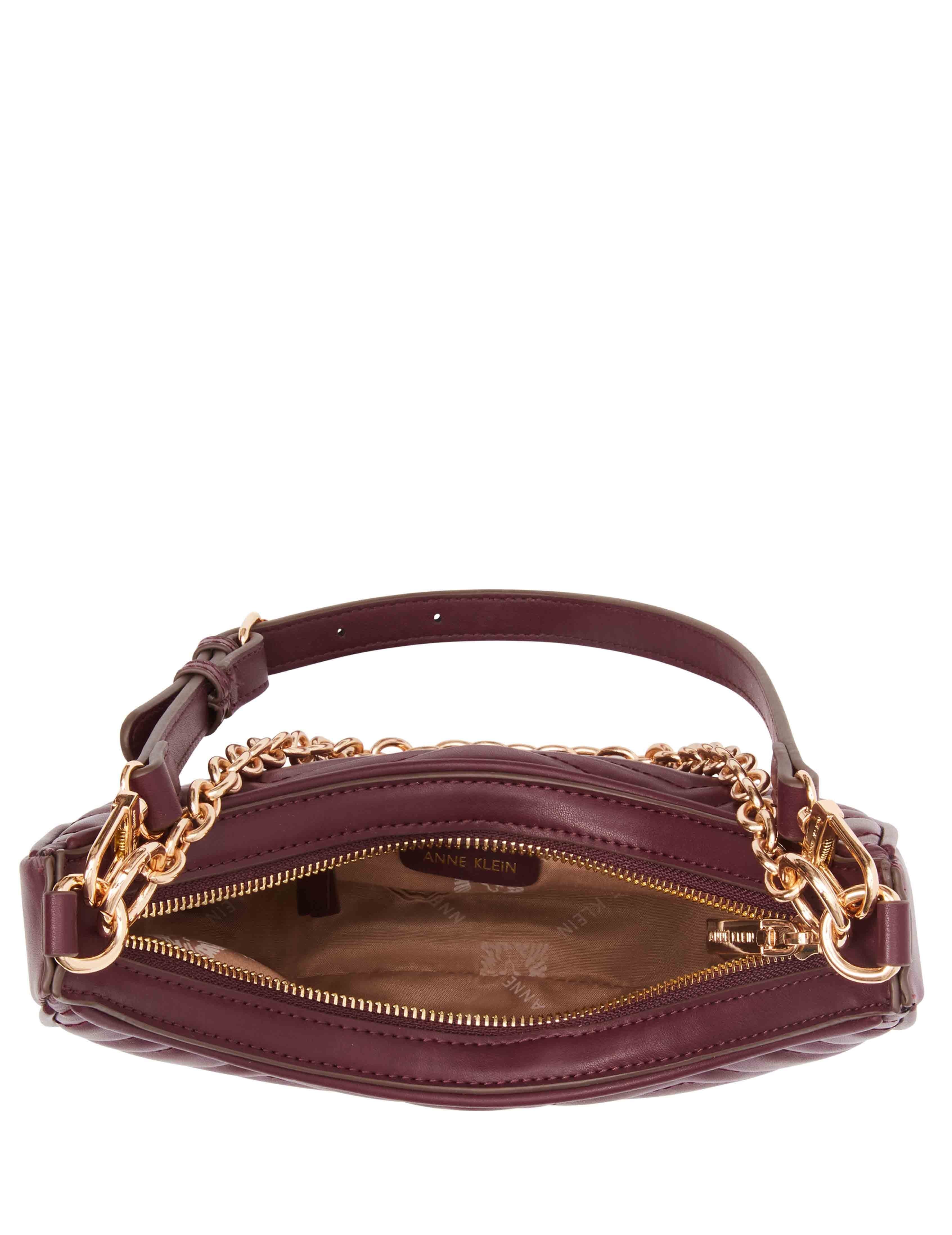 Quilted Crescent Shoulder Bag With Swag Chain sold by Anne Klein product image thumbnail 5