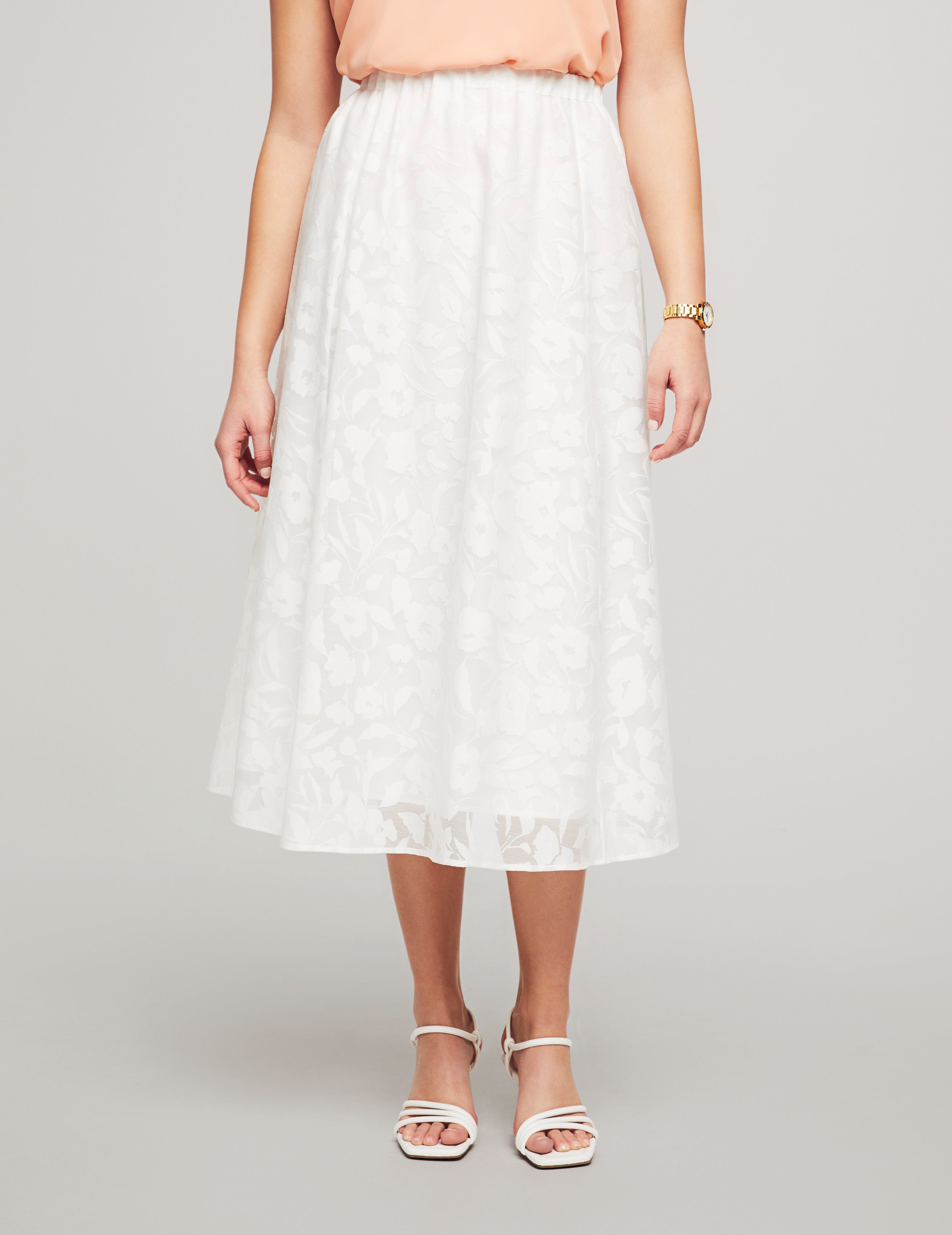 Novelty Pull On Shirred Waistband Skirt sold by Anne Klein