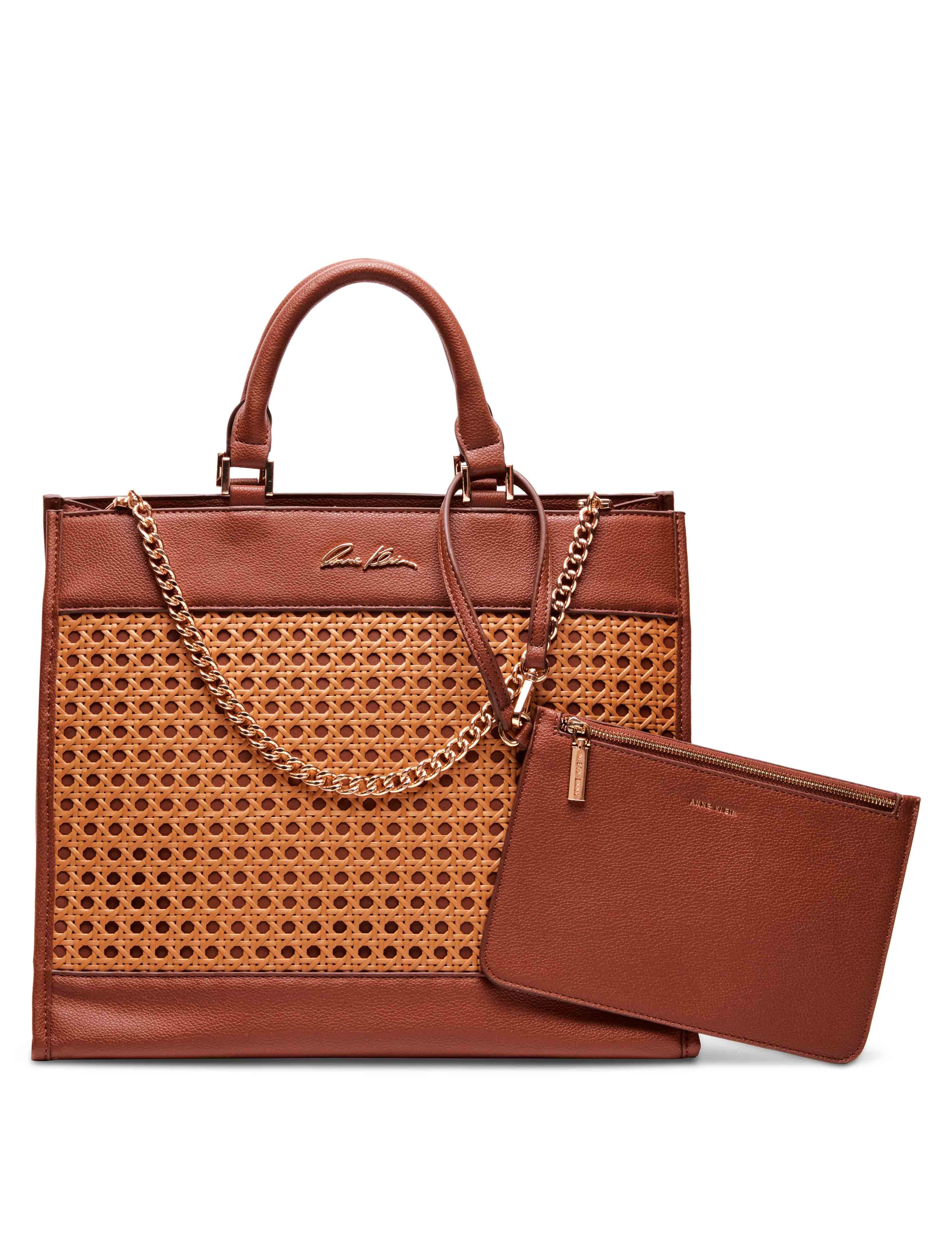Large Caining Tote With Chain Swag sold by Anne Klein