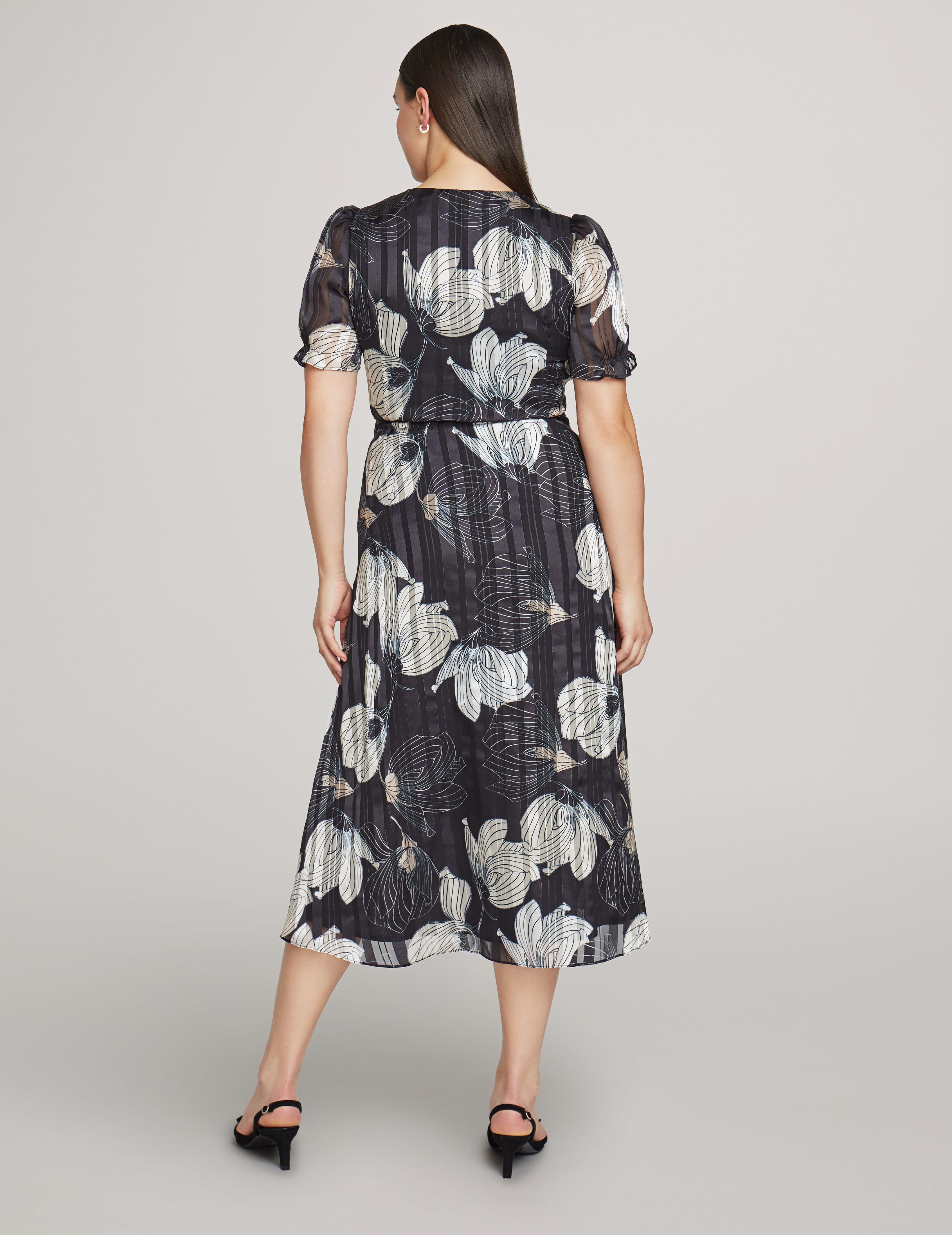 Puff Sleeve Midi Wrap Dress sold by Anne Klein product image thumbnail 2