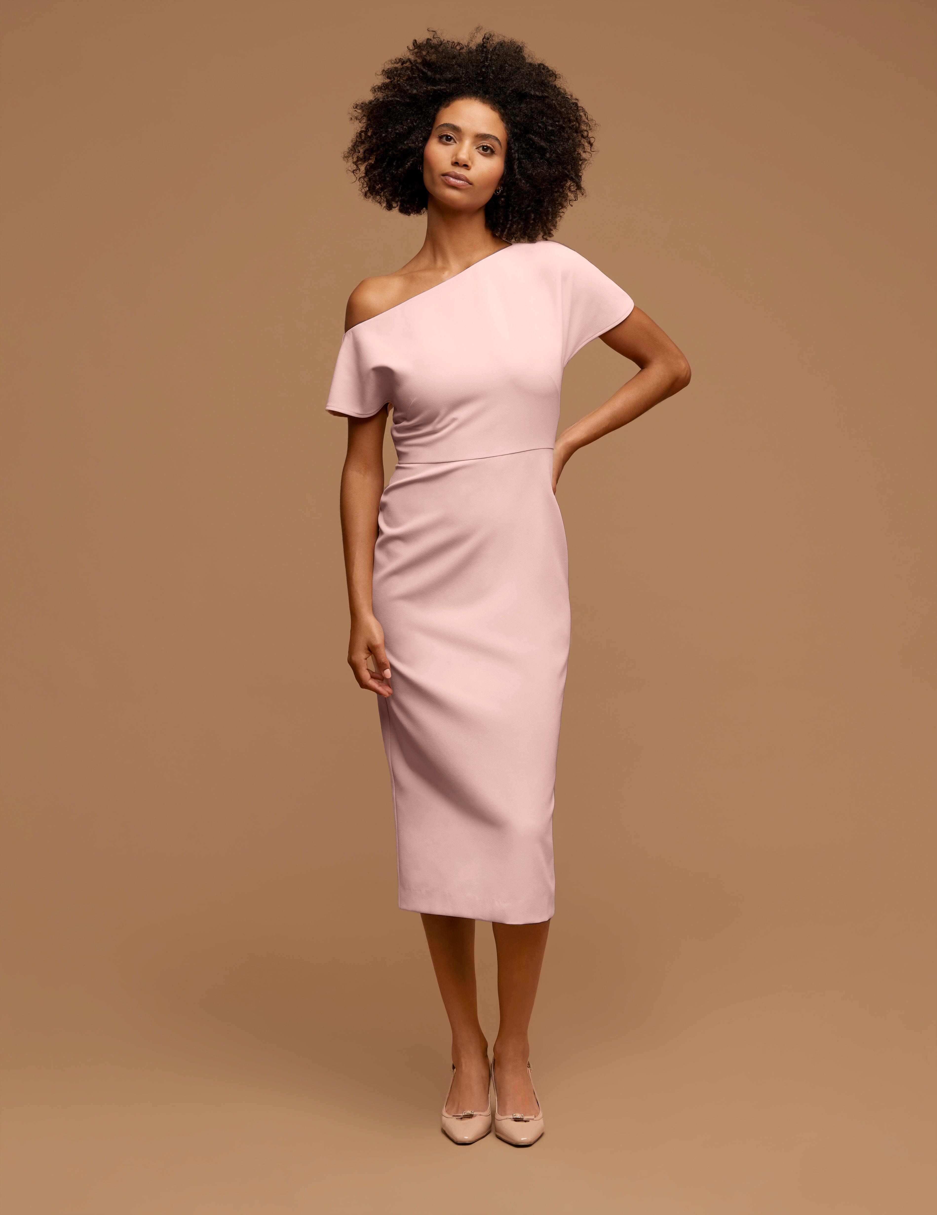 Off The Shoulder Midi Dress sold by Anne Klein