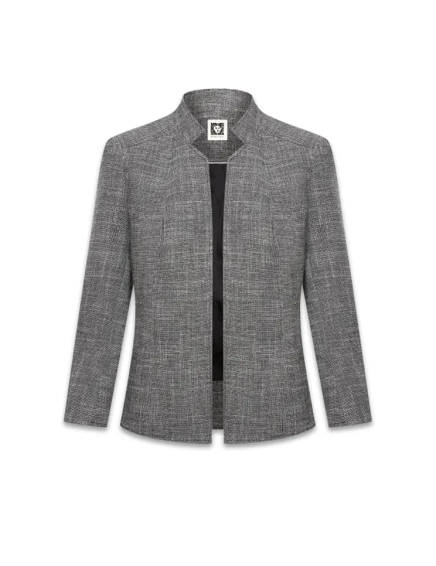 Tweed Stand Collar Jacket- Sale sold by Anne Klein