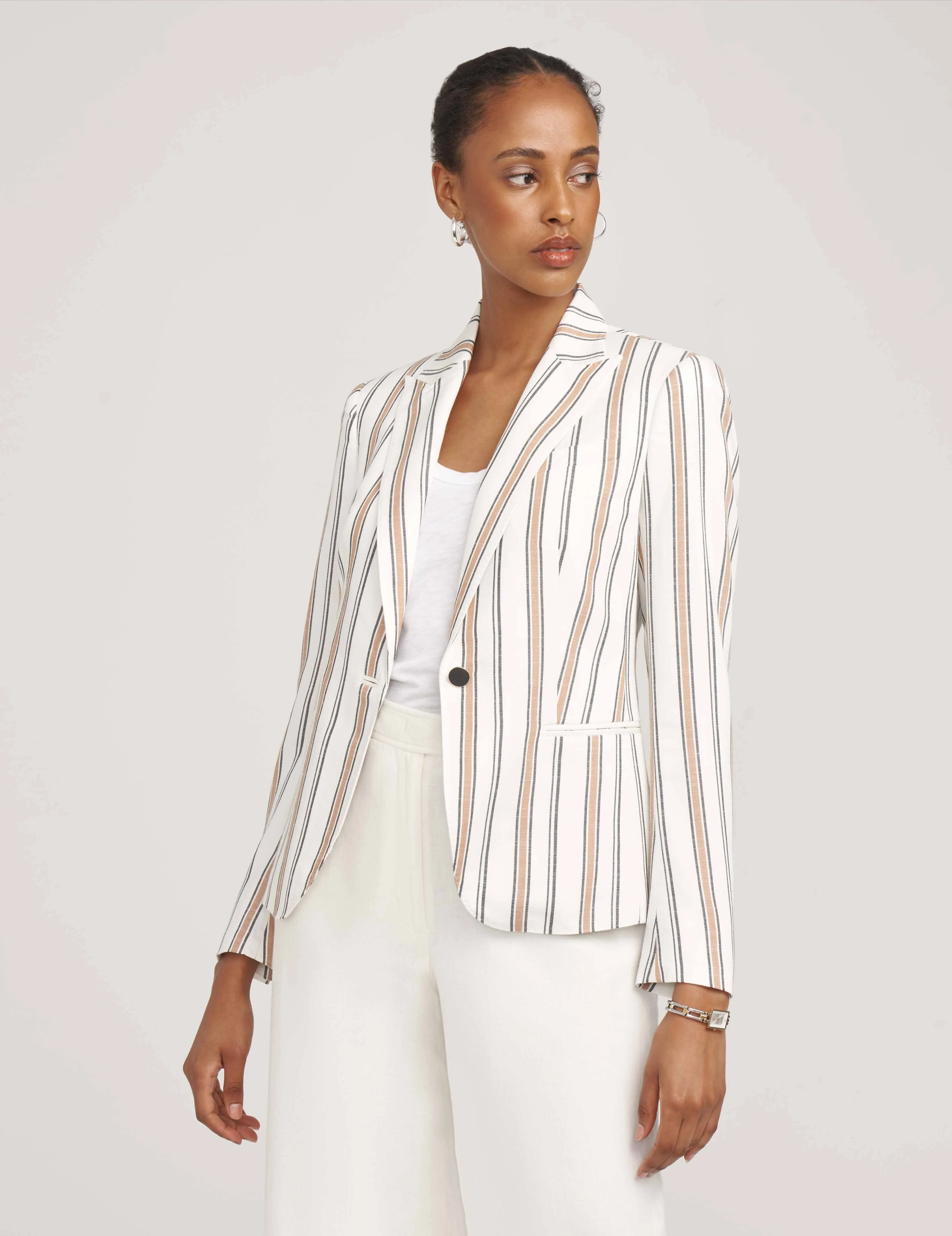 One Button Peak Lapel Jacket- Sale sold by Anne Klein