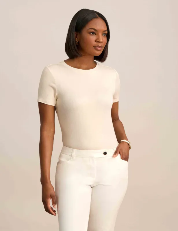 Foil Printed Short Sleeve Top sold by Anne Klein