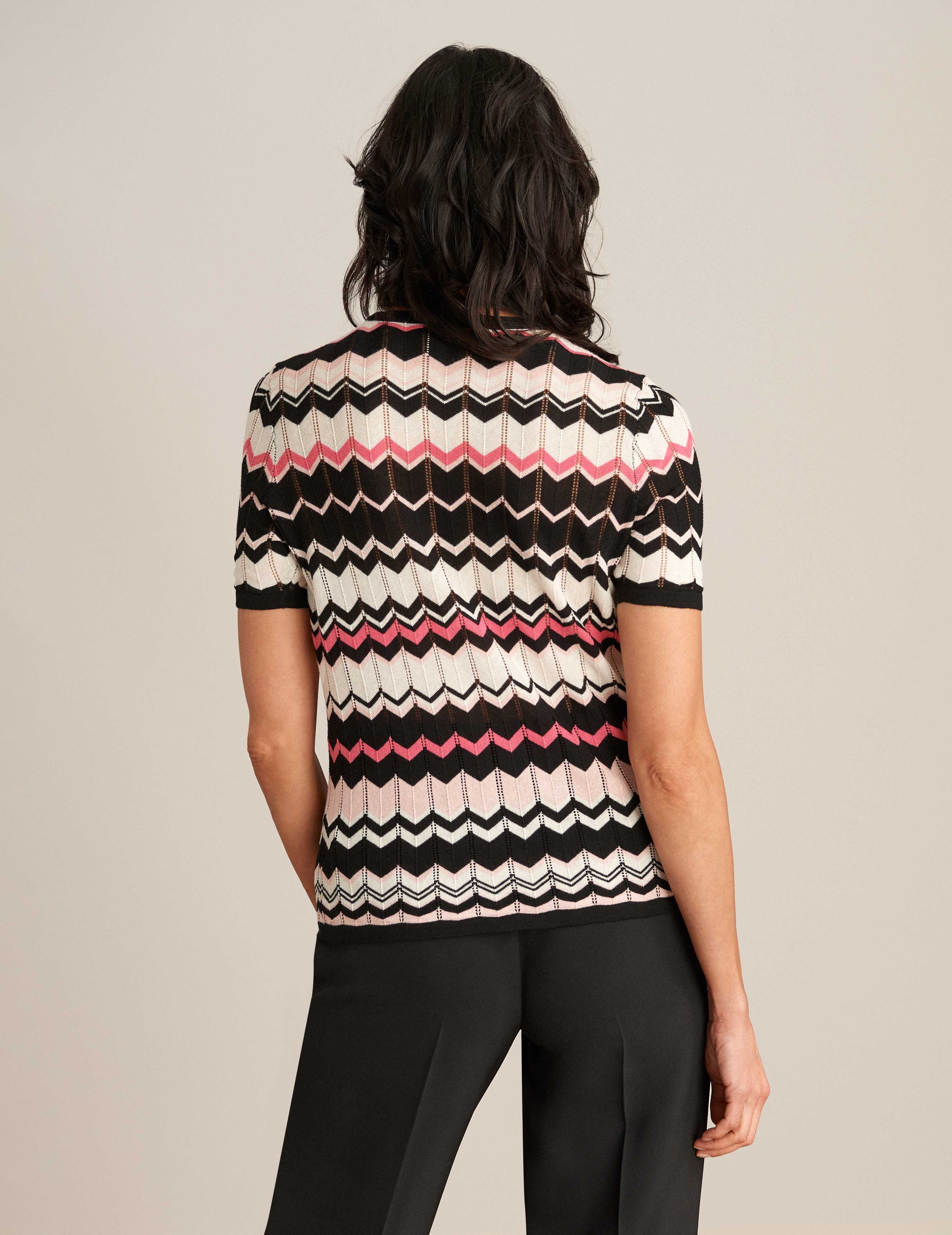 Chevron Stitch Crew Neck Tee sold by Anne Klein product image thumbnail 2