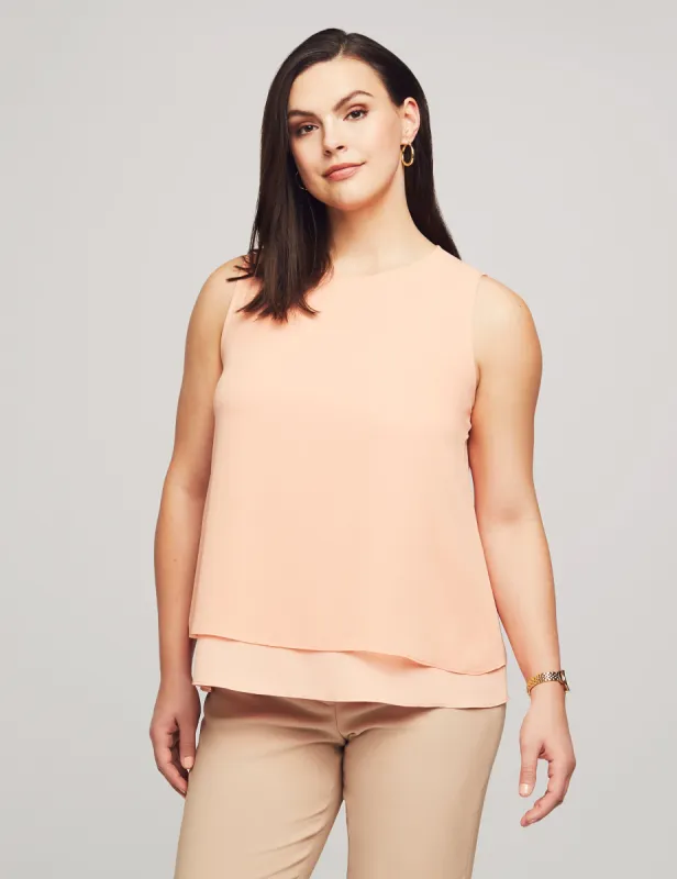 Sleeveless Double Layer Blouse- Sale sold by Anne Klein