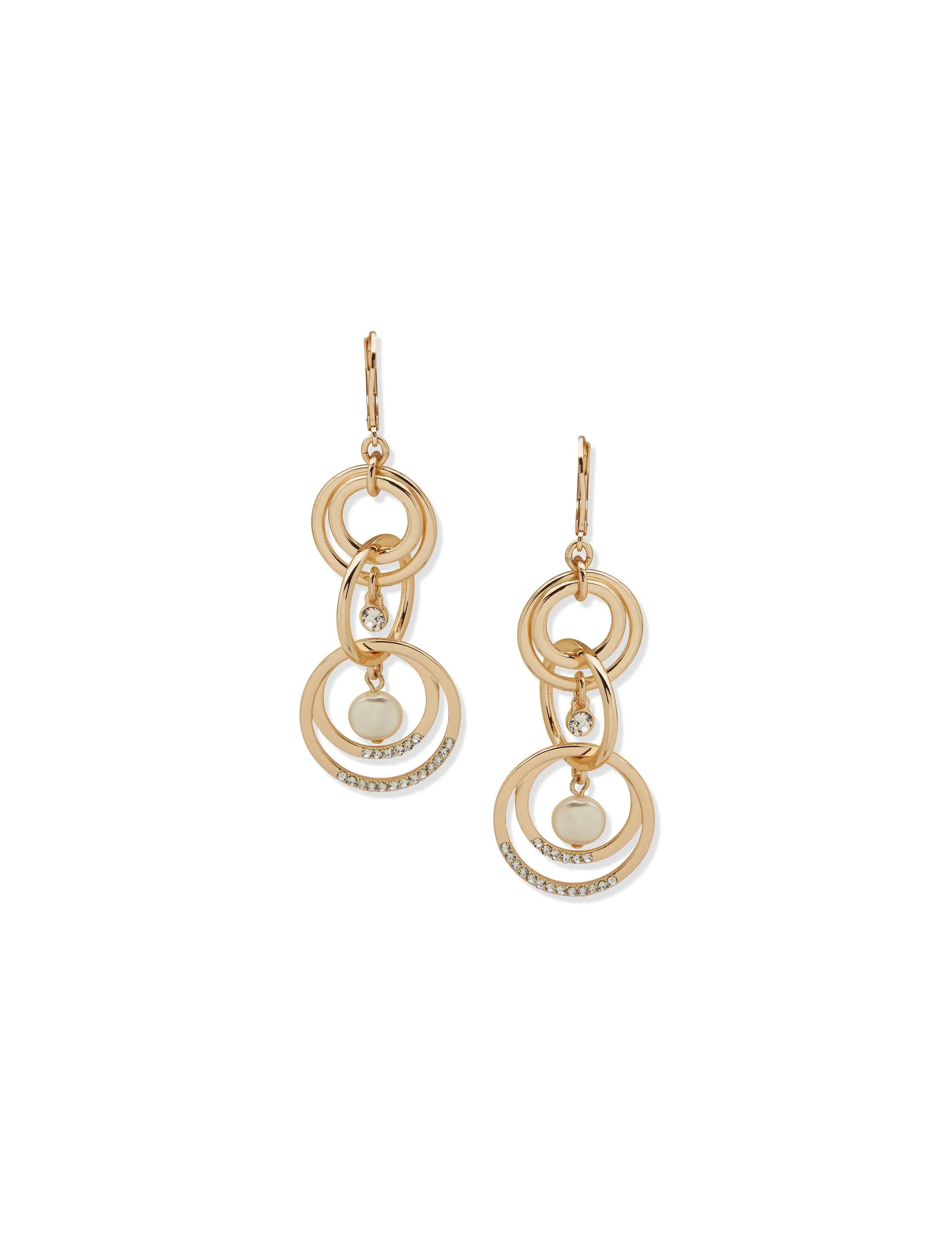 Gold Linked Linear Earring sold by Anne Klein