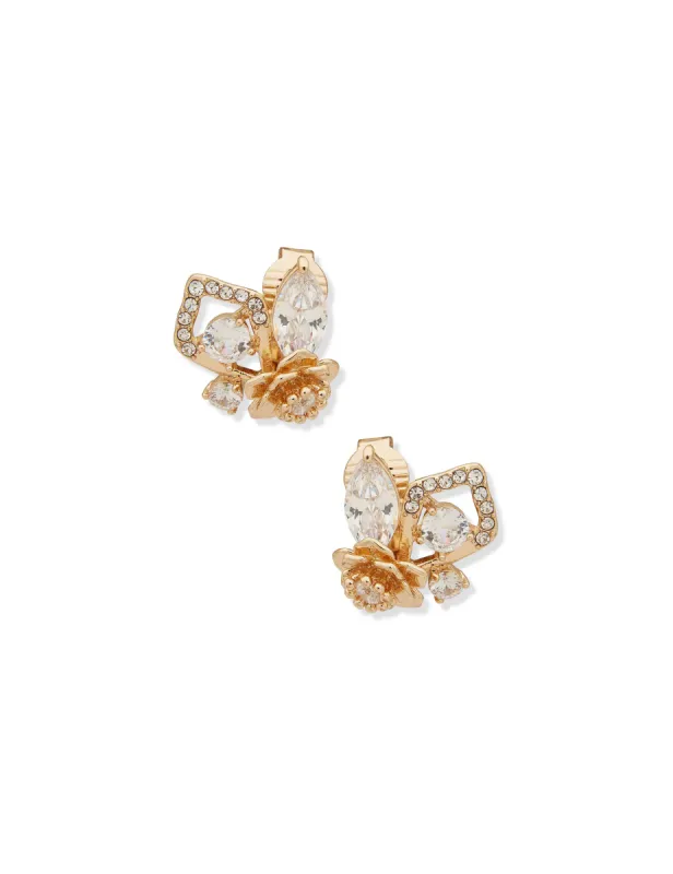 Flower Button Clip Earrings sold by Anne Klein