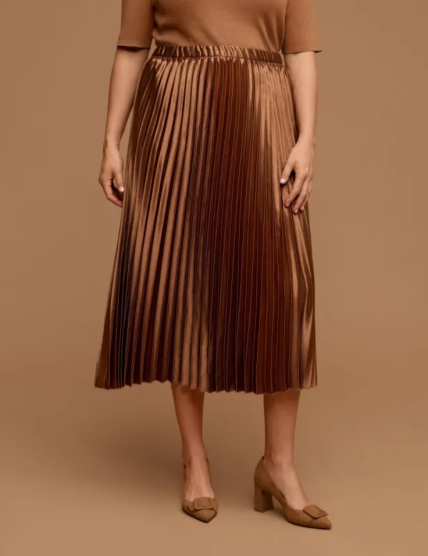 Plus Size Pull On Pleated Skirt sold by Anne Klein