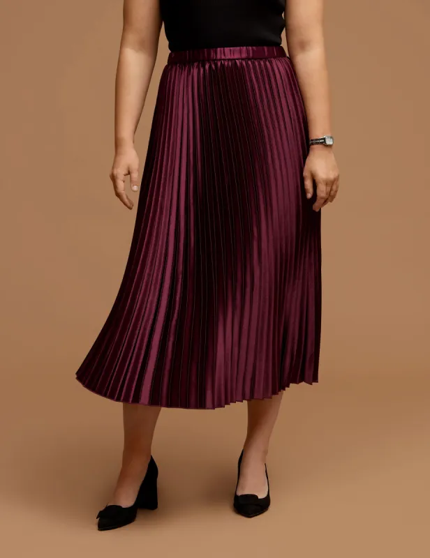 Plus Size Pull On Pleated Skirt sold by Anne Klein