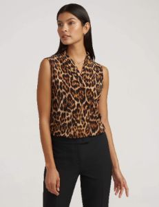 Print Triple Pleat Top- Clearance sold by Anne Klein