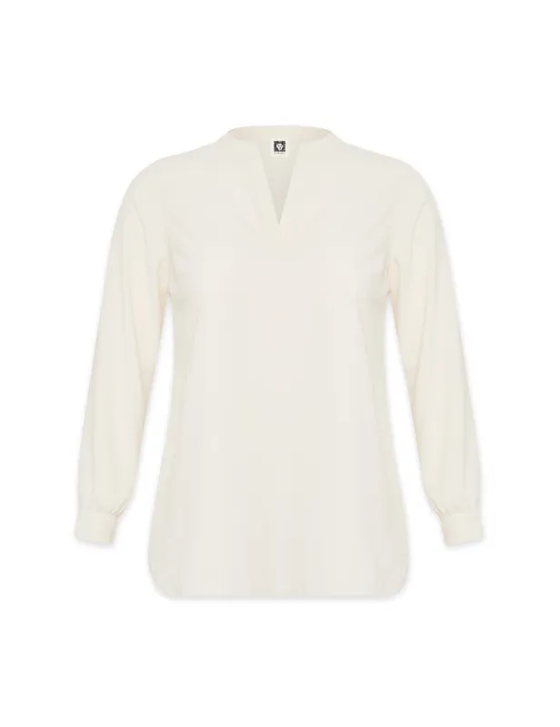Plus Size Split Neck Long Sleeve Blouse- Clearance sold by Anne Klein