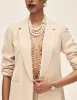 Linen Foil Notched Collar Jacket- Sale sold by Anne Klein