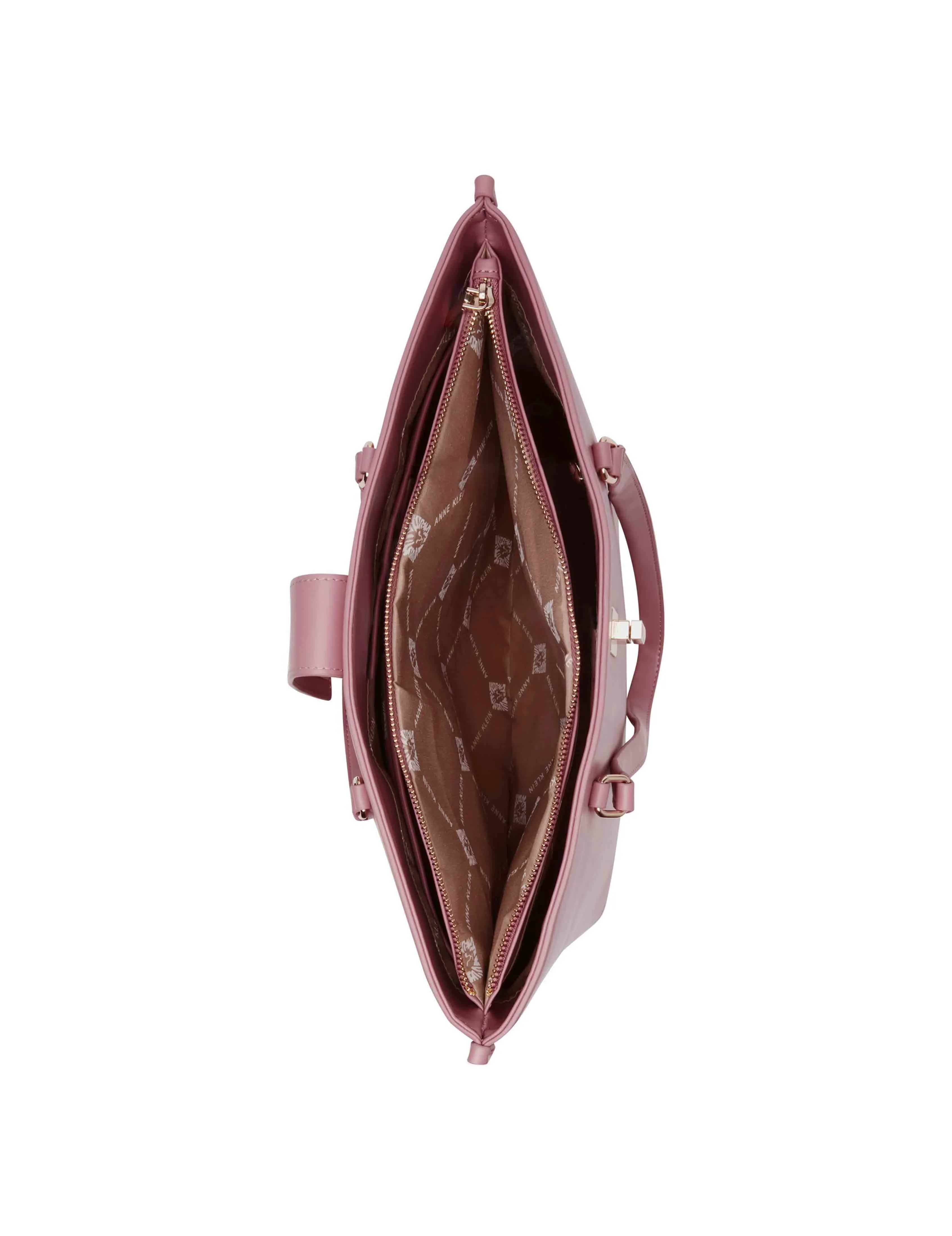 Large Tote With Enamel Turn Lock sold by Anne Klein product image thumbnail 4