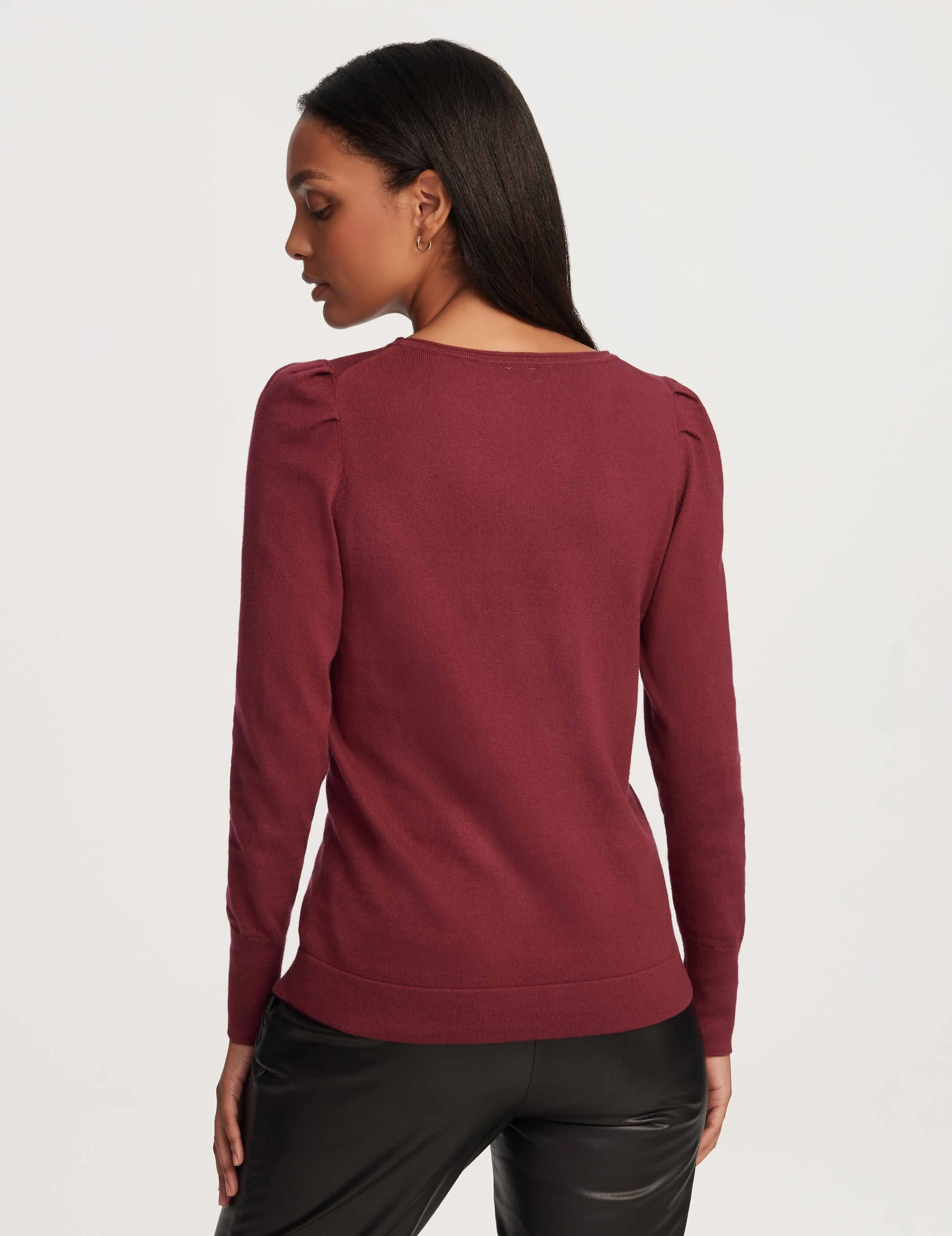 Cashmere Puff Sleeve Crew Neck Top- Clearance sold by Anne Klein product image thumbnail 2