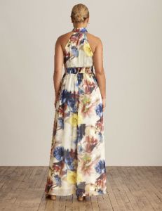 Halter Neck Bow Maxi Dress sold by Anne Klein