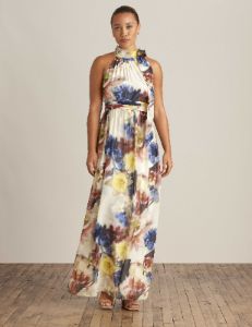 Halter Neck Bow Maxi Dress sold by Anne Klein