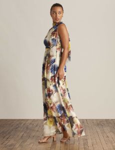 Halter Neck Bow Maxi Dress sold by Anne Klein