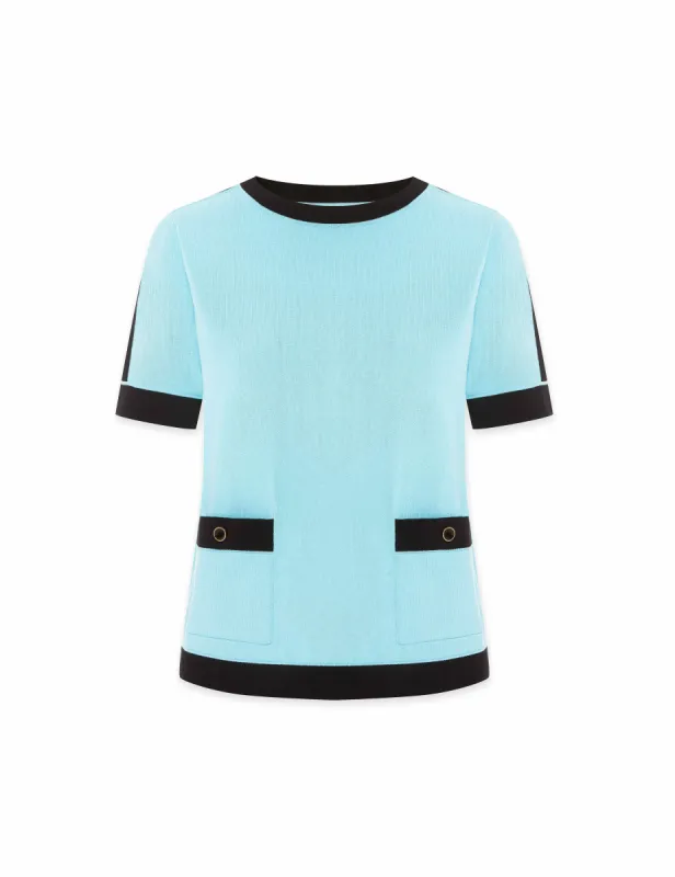 Color Block Patch Pocket Top- Sale sold by Anne Klein