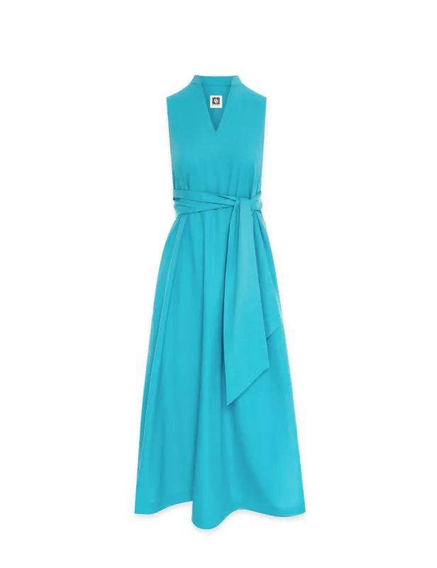 Linen Midi Dress with Attached Sash- Clearance sold by Anne Klein