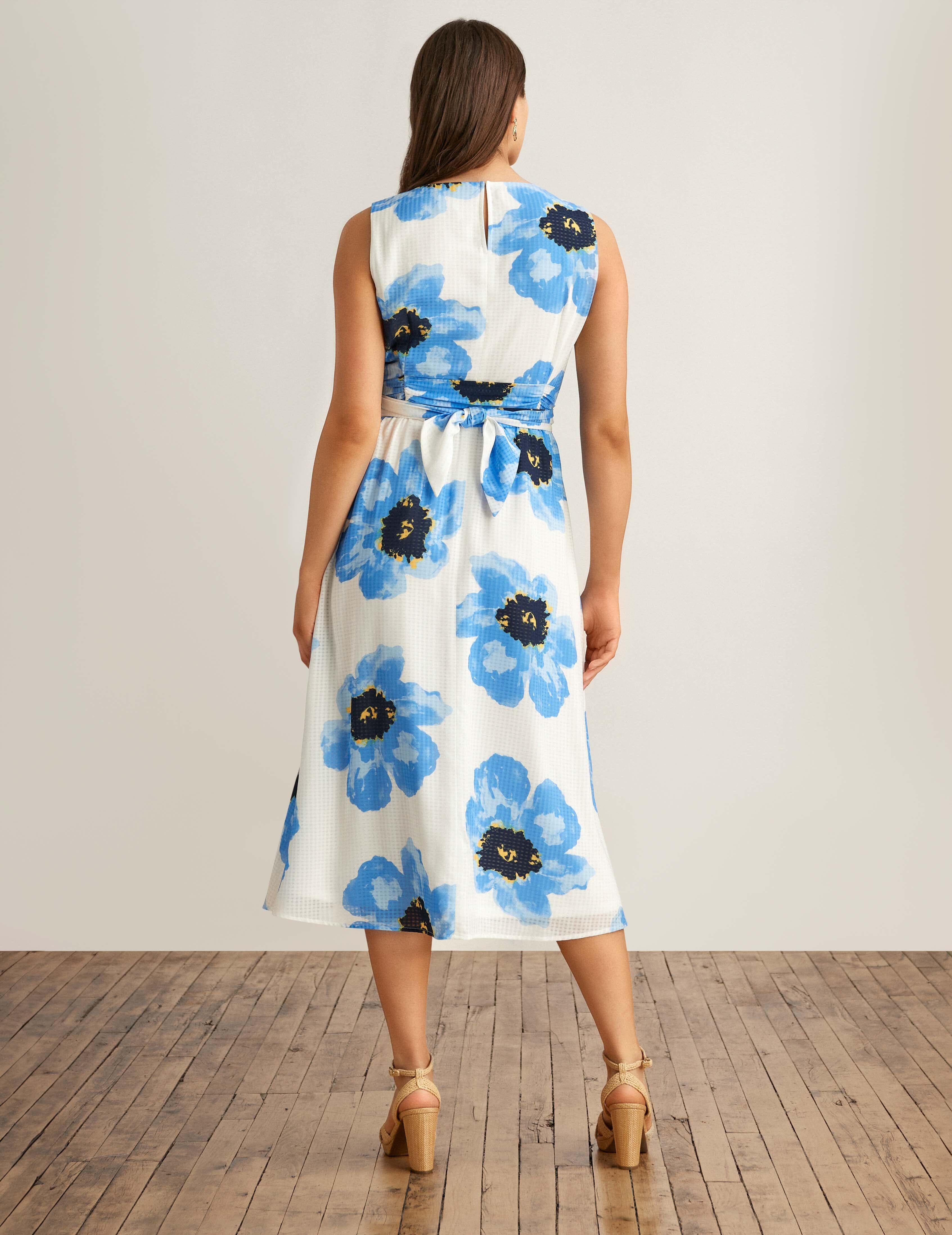 Print Midi Dress With Attached Sash sold by Anne Klein product image thumbnail 2