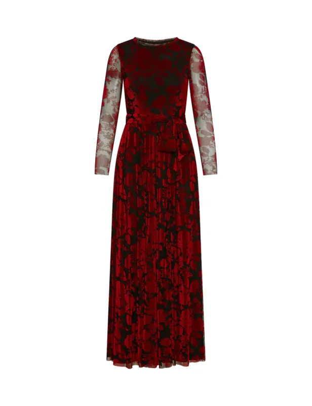 Mesh Burnout Velvet Maxi Dress- Clearance sold by Anne Klein