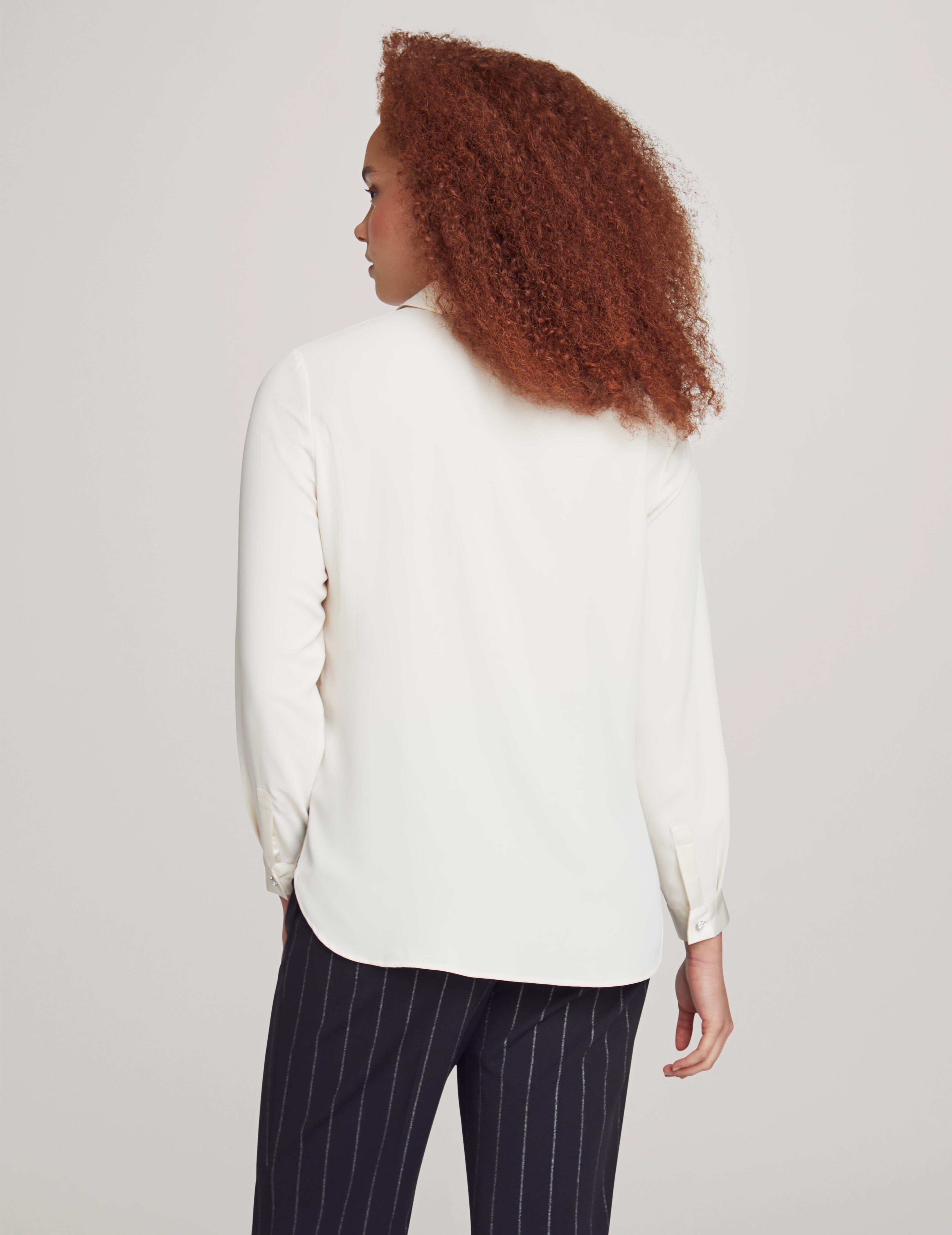 Tuxedo Button Down Shirt With Contrast Fabrics sold by Anne Klein product image thumbnail 3