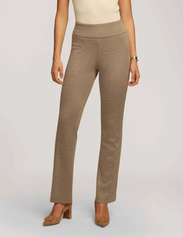 Knit Chevron High Rise Pull On Boot Leg Pant- Sale sold by Anne Klein