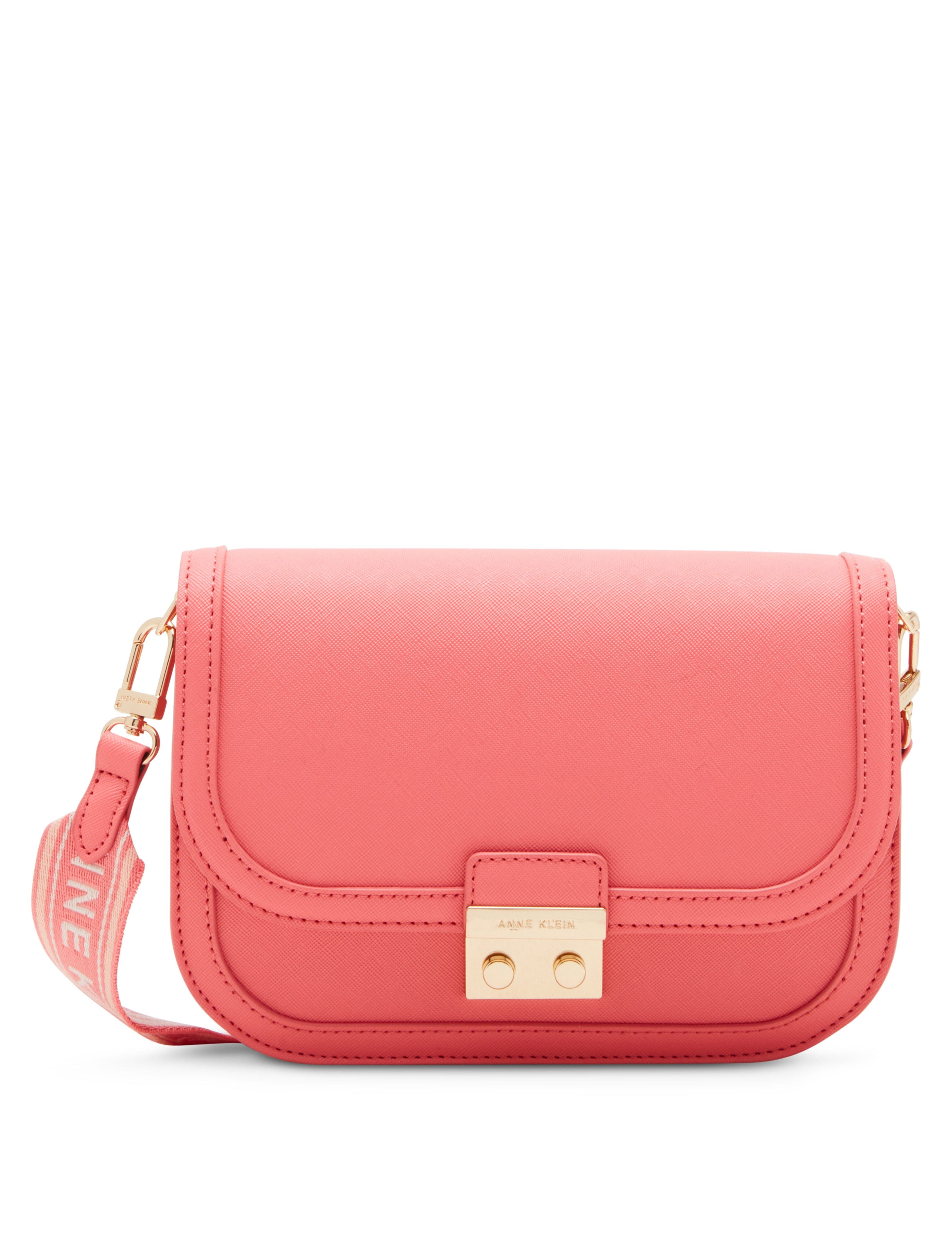 Medium Flap Crossbody With Push Lock And Web Strap sold by Anne Klein