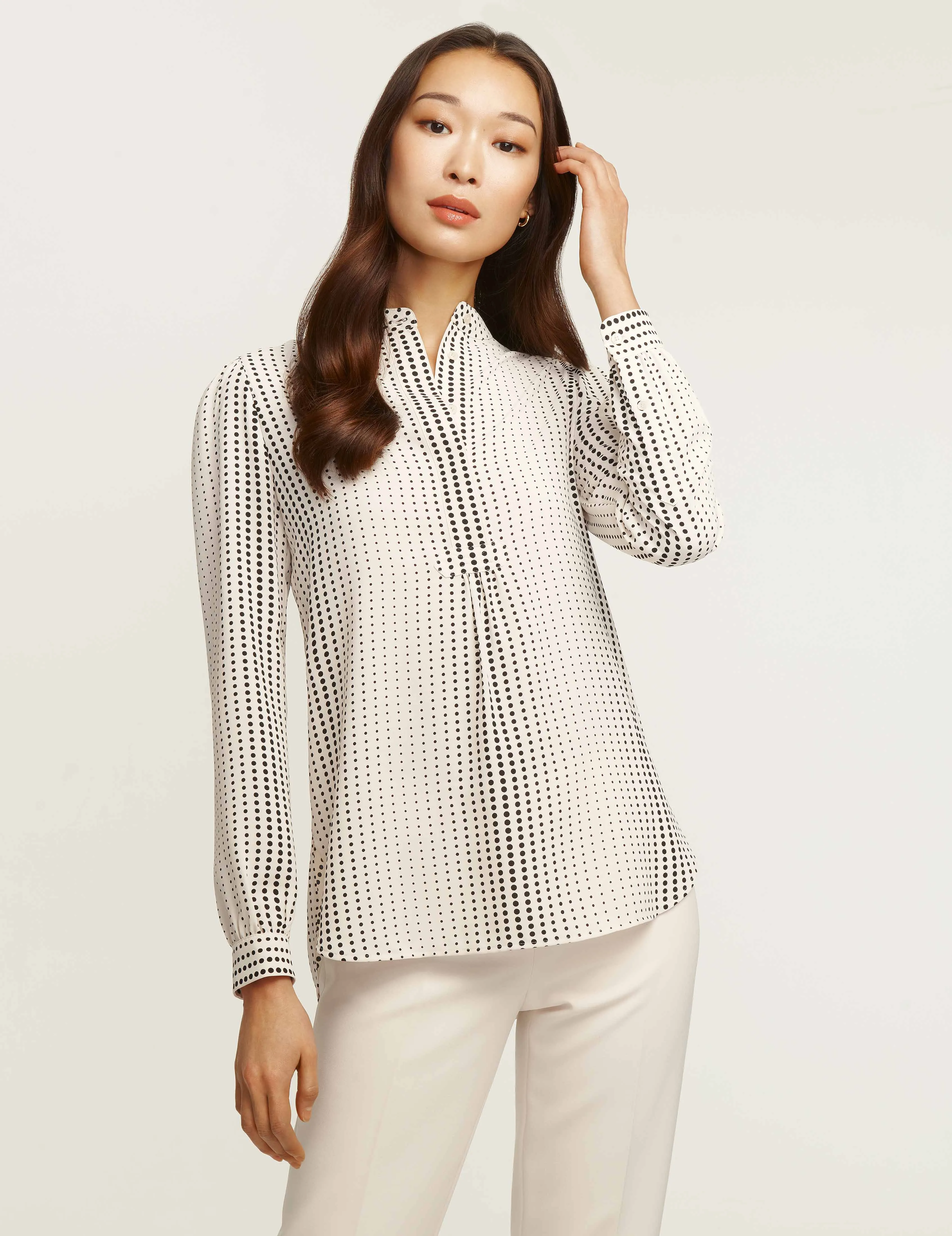 Florentine Dot Print Poet Blouse - Sale sold by Anne Klein