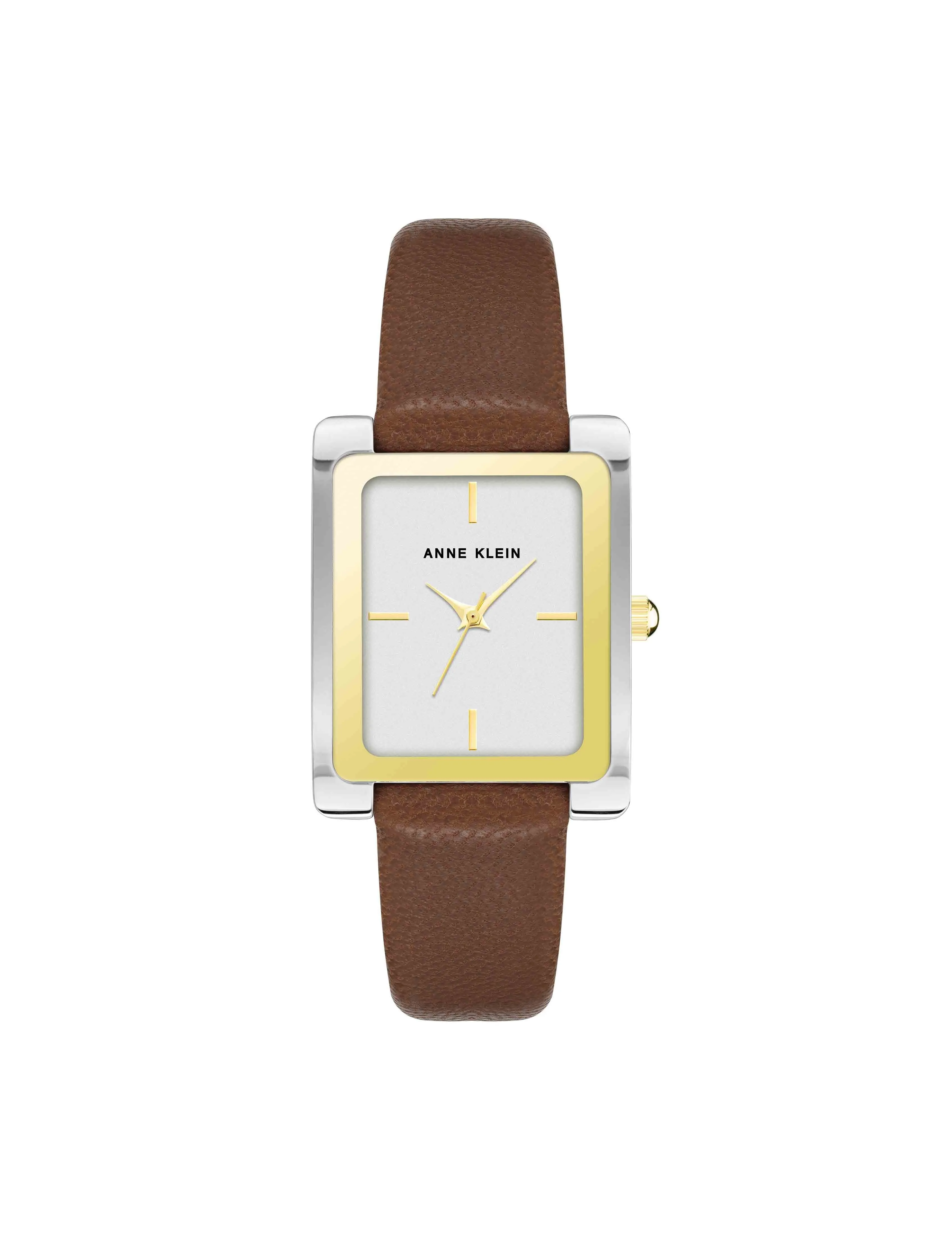 Rectangular Case Leather Band Watch sold by Anne Klein