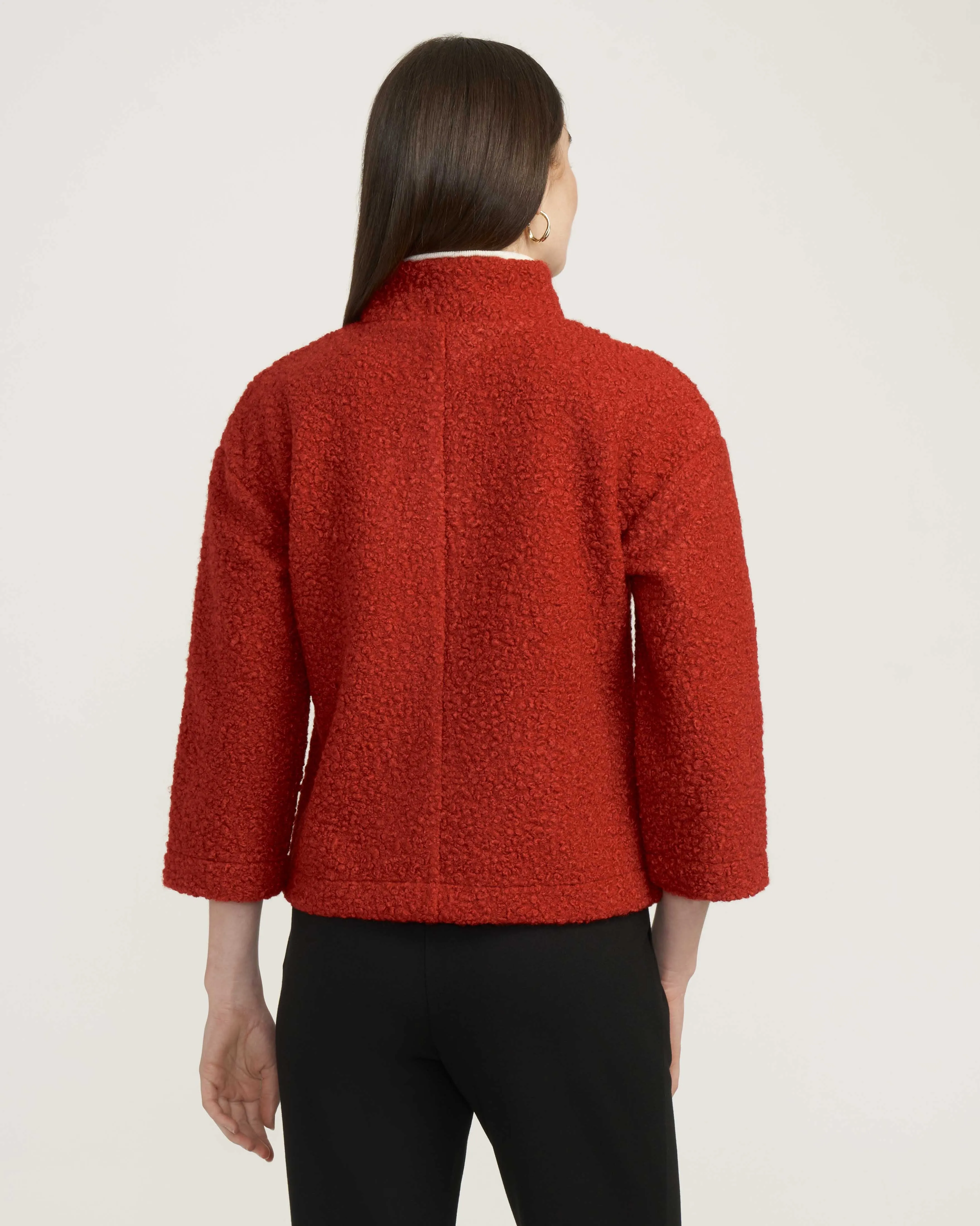 Funnel Neck Zip Front Sherpa Jacket- Sale sold by Anne Klein product image thumbnail 3