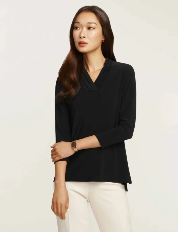 Triple Pleat Long Sleeve Top- Clearance sold by Anne Klein