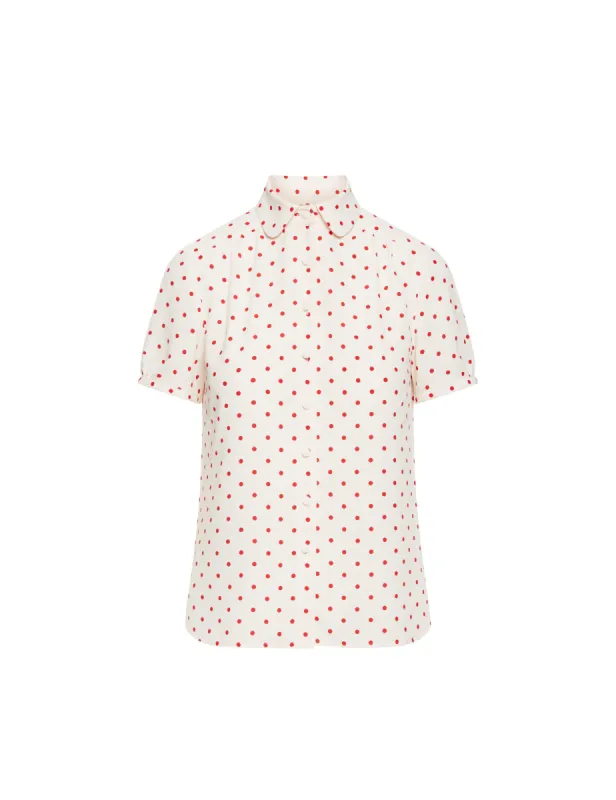 Shirred Cap Button Down Blouse- Clearance sold by Anne Klein