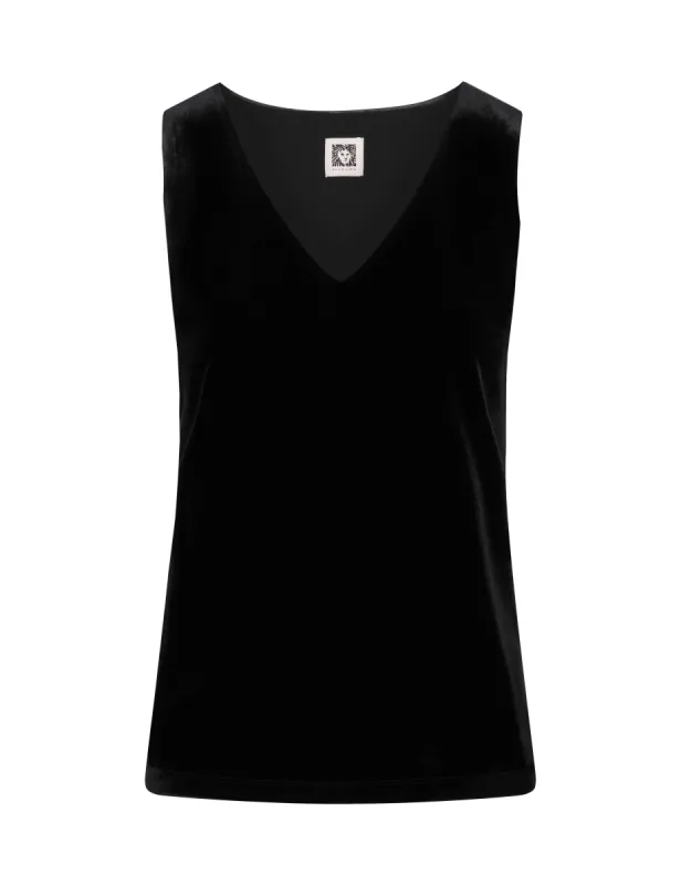 Velour V-Neck Stretch Tank- Clearance sold by Anne Klein