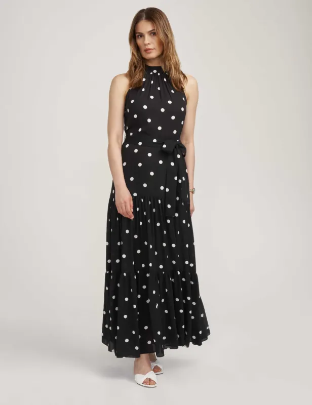 Tiered Tie Neck Maxi- Clearance sold by Anne Klein